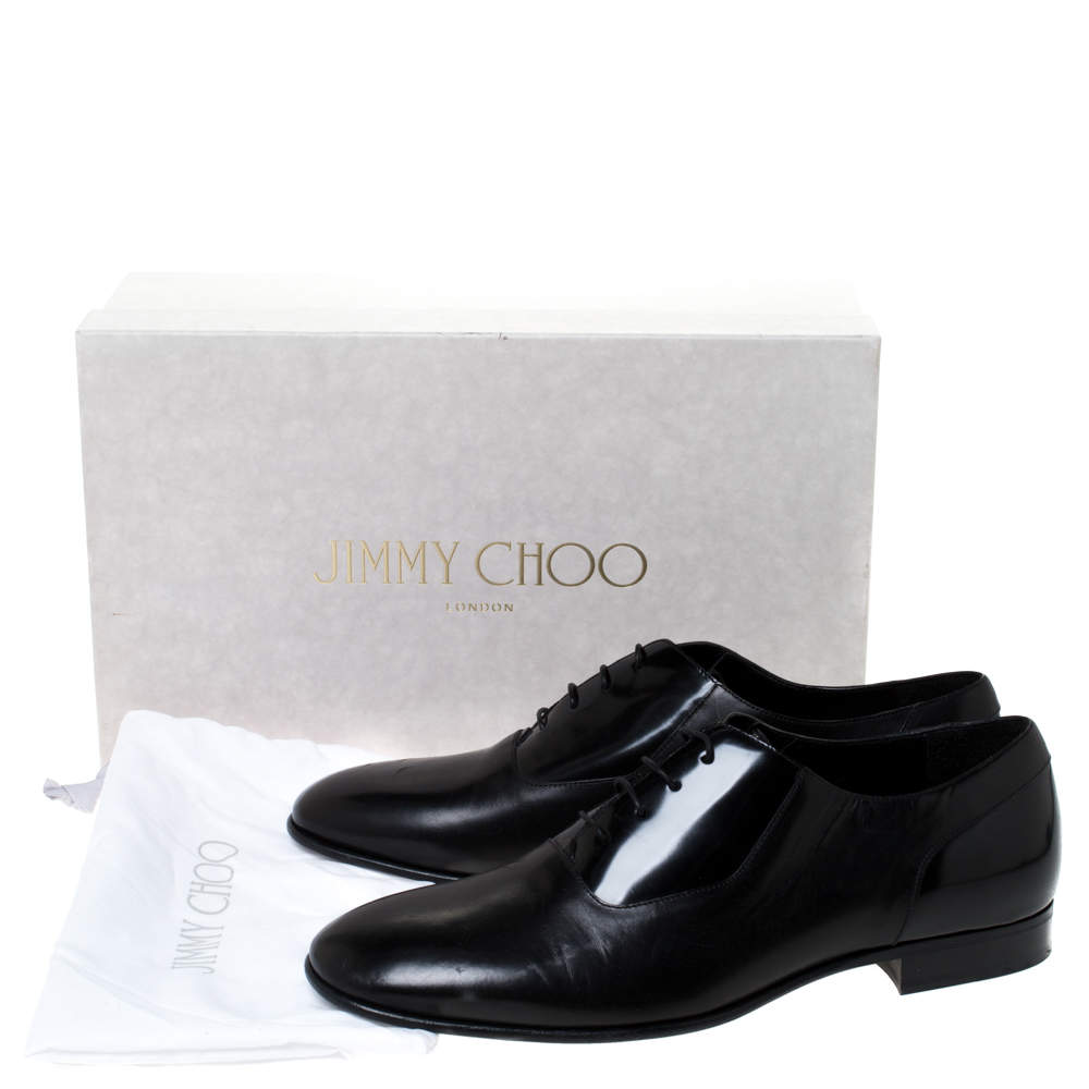 Jimmy Choo Black Leather Tyler Lace Up 
