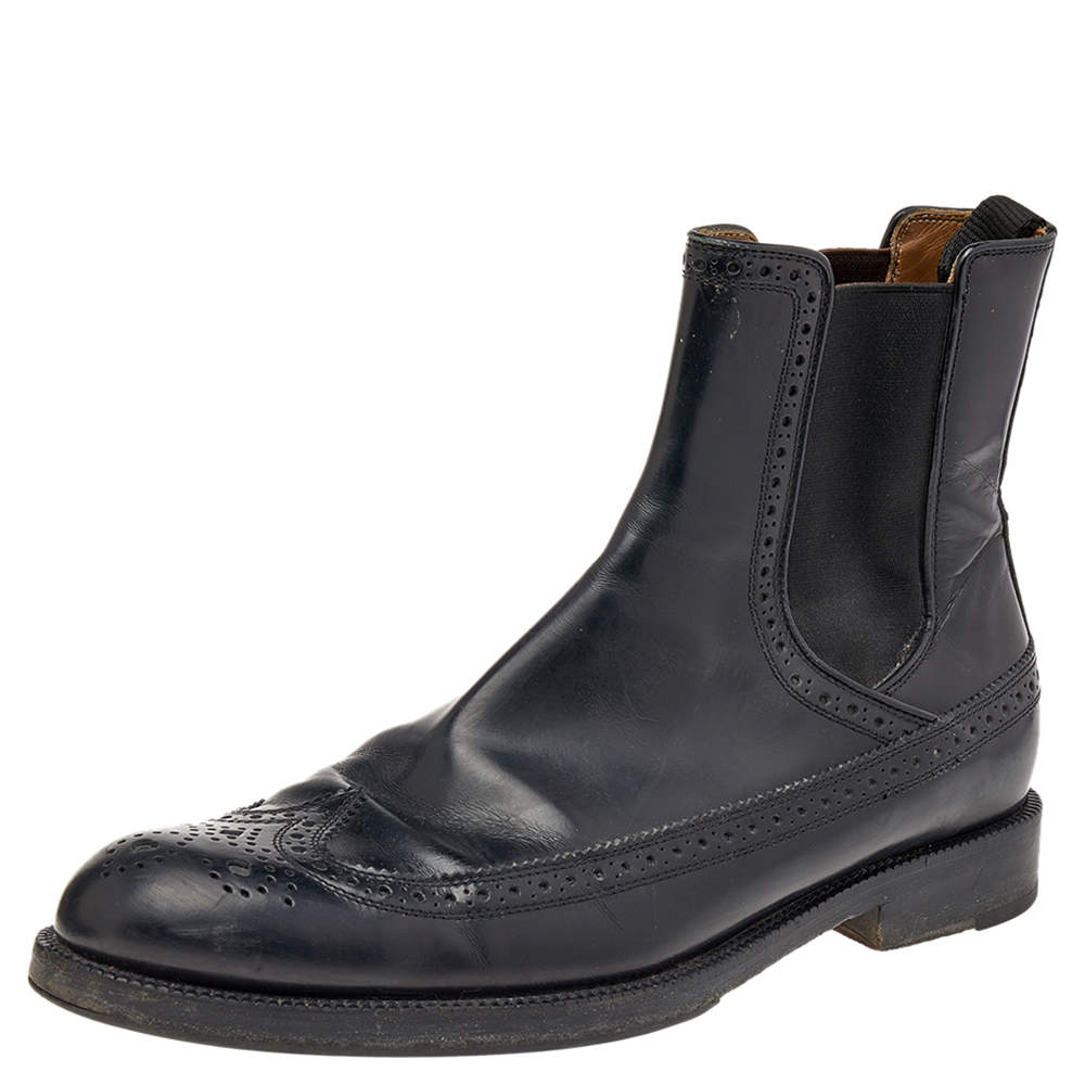Jimmy Choo Black Leather Ankle Length Boots Size 41