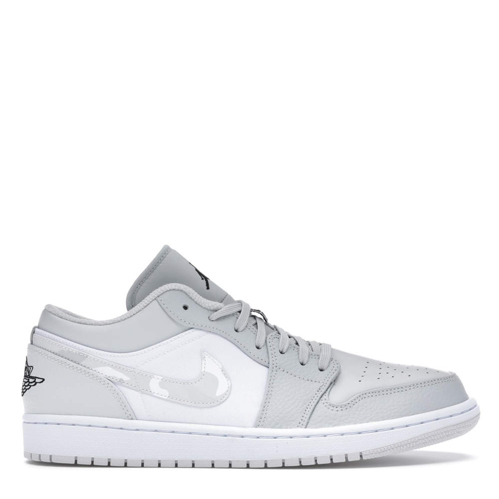 Nike Jordan 1 Low White Camo Sneakers US Size 4.5Y  EU Size 36.5