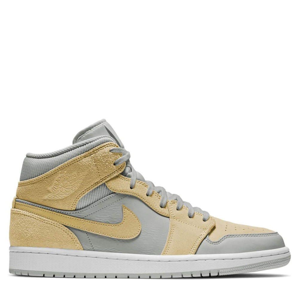 Nike Jordan 1 Mid Textures Yellow Sneakers US Size 11 EU Size 45