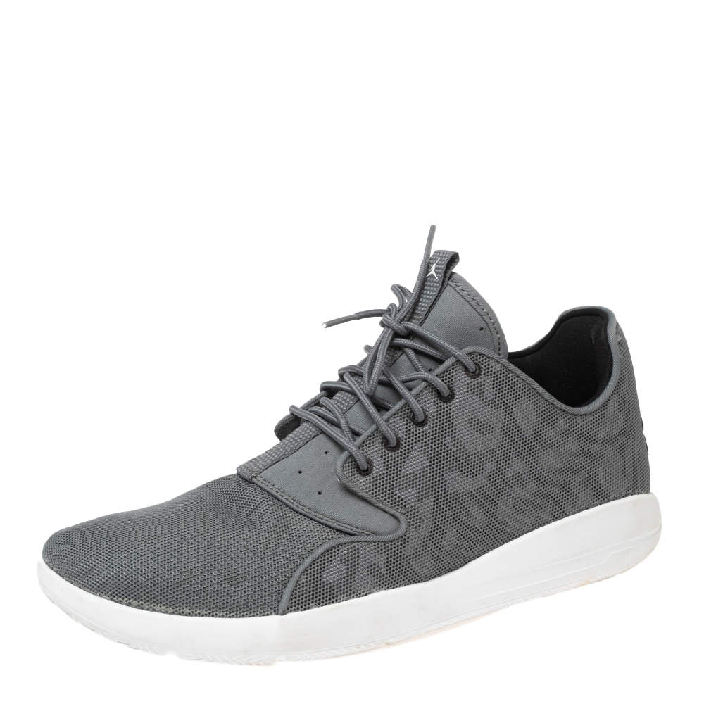 Air Jordan Grey Mesh Eclipse Lace Up Sneaker Size 43