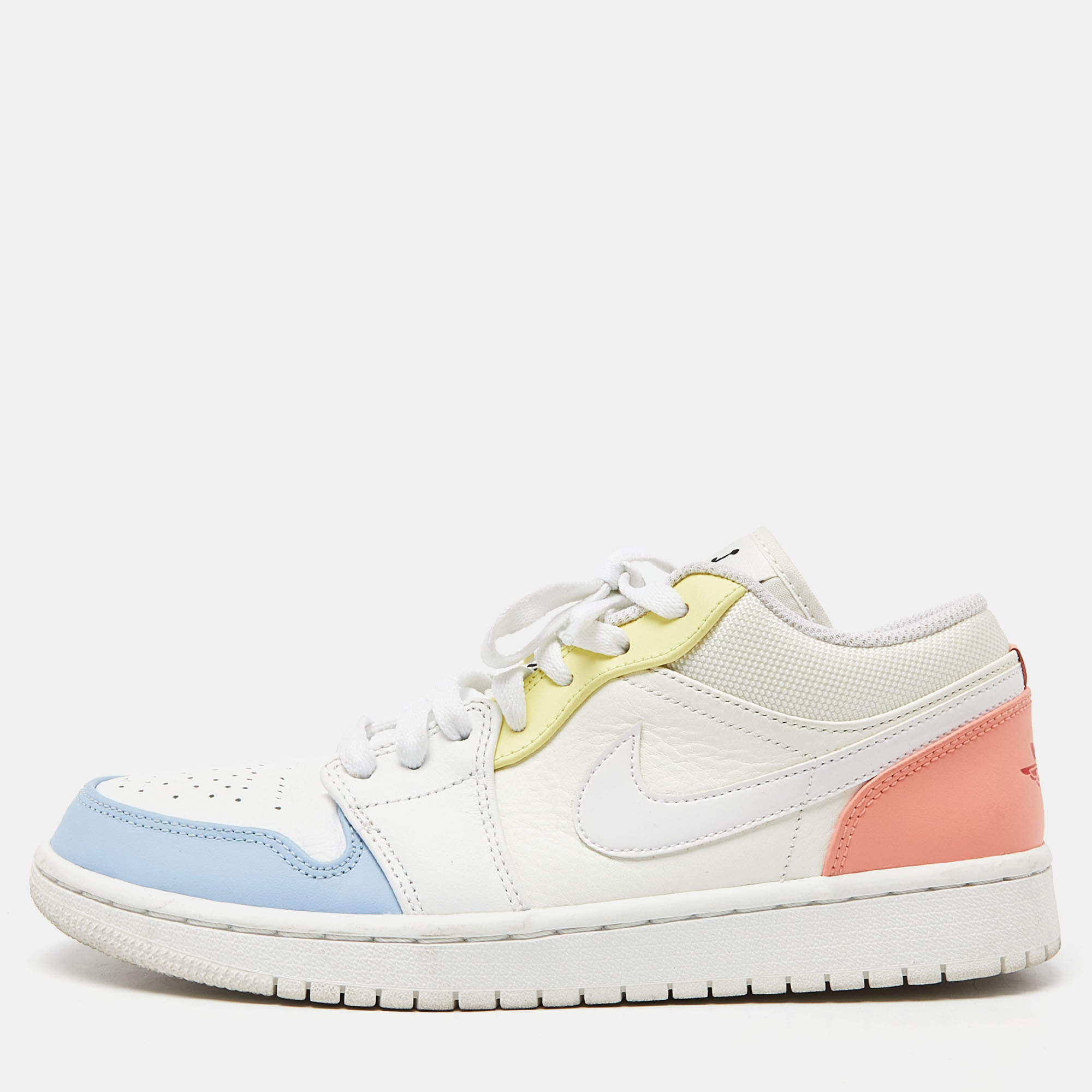 Air Jordans Multicolor Leather and Mesh Jordan 1 To My First Coach Sneakers Size 42.5
