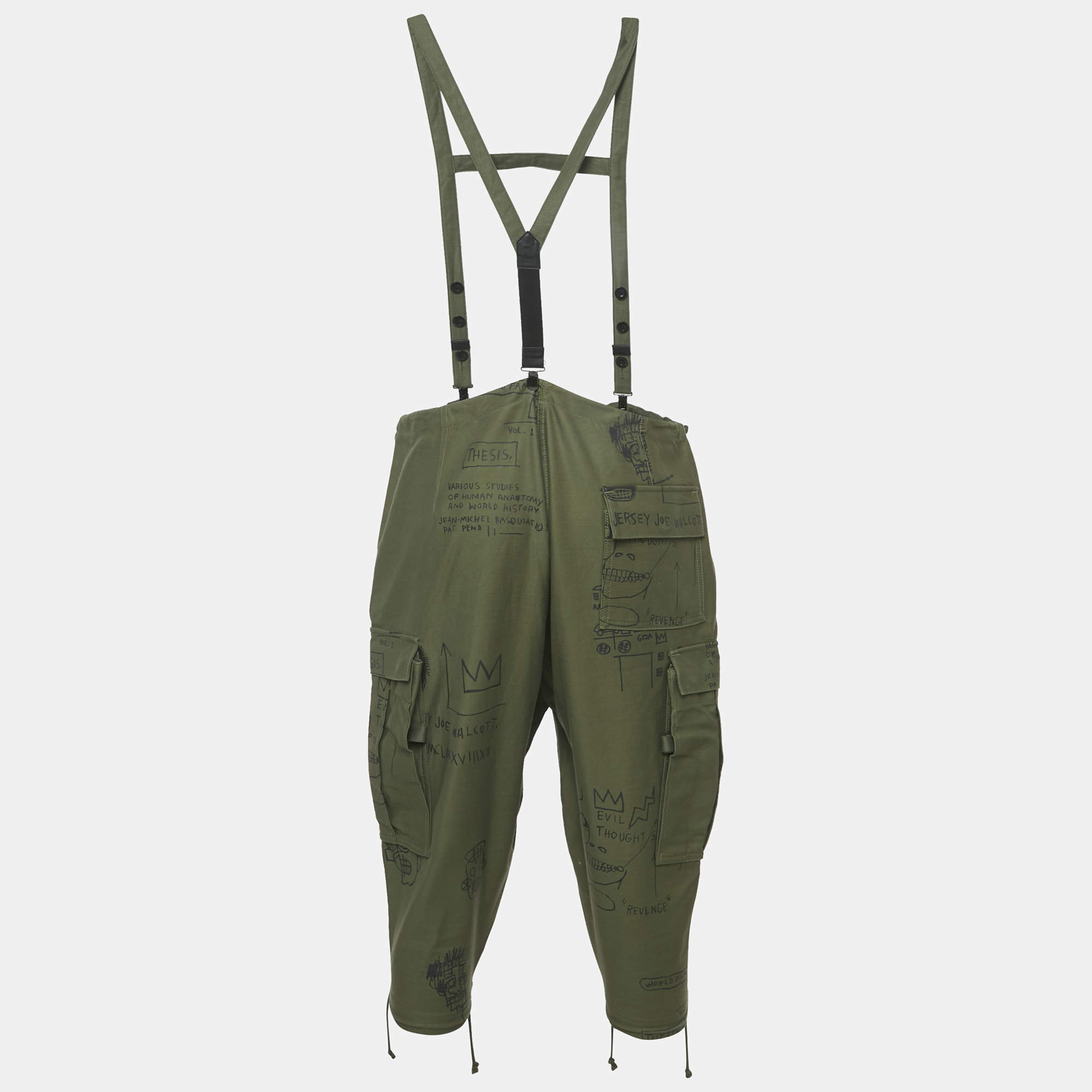 مملوكة مسبقًا Junya Watanabe Cotton Comme des Garçons x Jean-Michel Basquiat Cropped Pants S