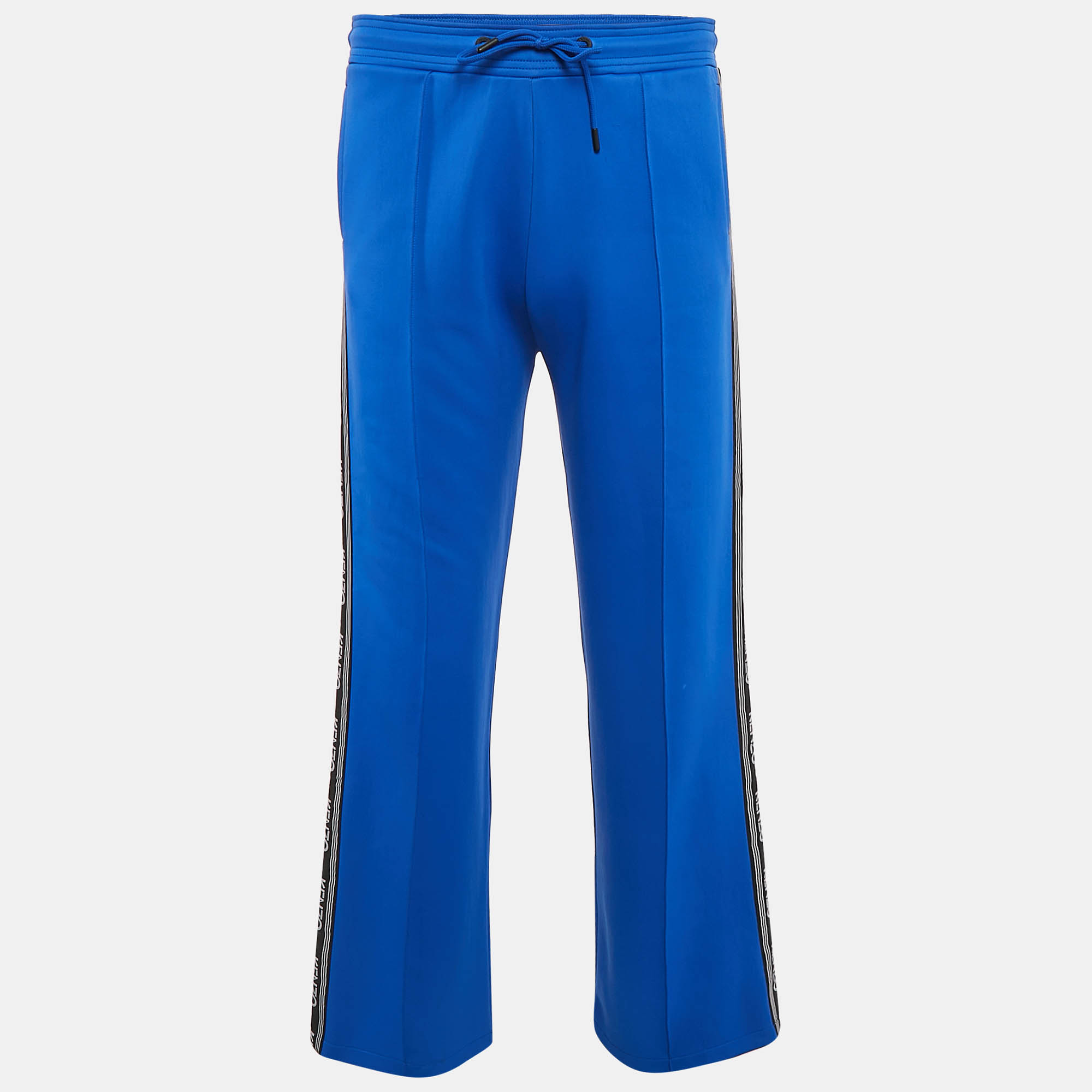 مملوكة مسبقًا Kenzo Blue Logo Print Jersey Track Pants M