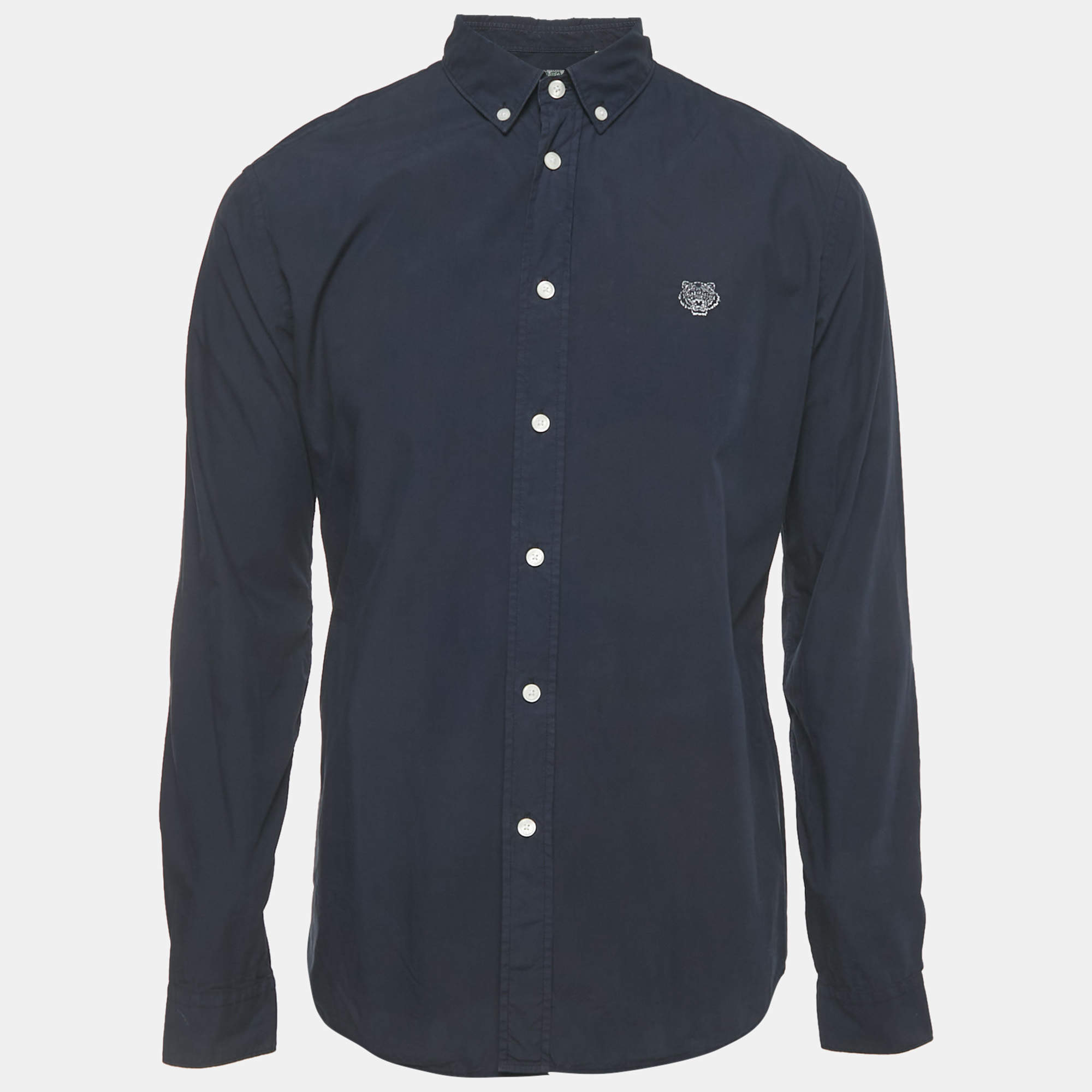 Kenzo Navy Blue Cotton Long Sleeve Shirt L Kenzo | TLC US