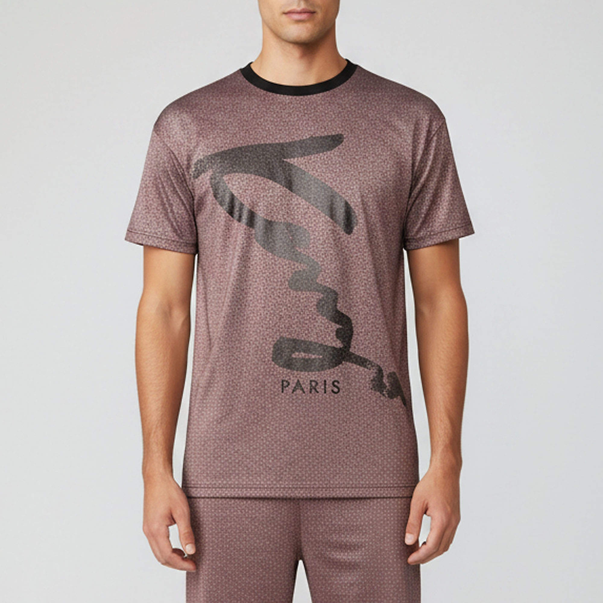 Pre Owned Kenzo Metallic Signature Print Jersey Crewneck T-Shirt S