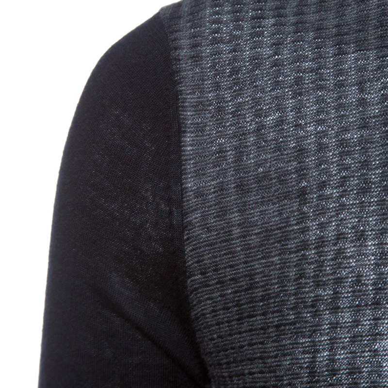 Pre Owned Kenzo Bicolor Knit Crewneck Sweater M 