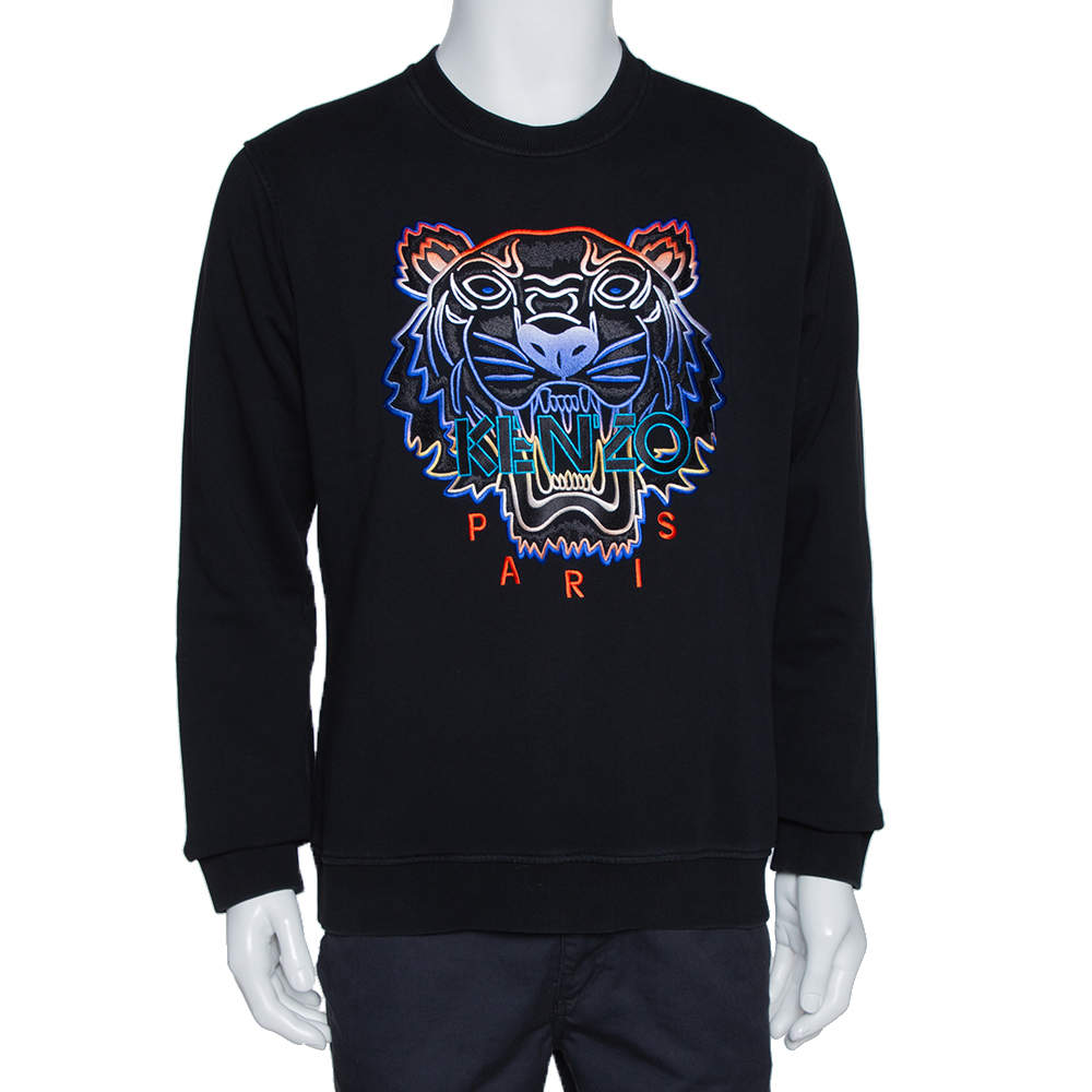 kenzo black sweatshirt tiger