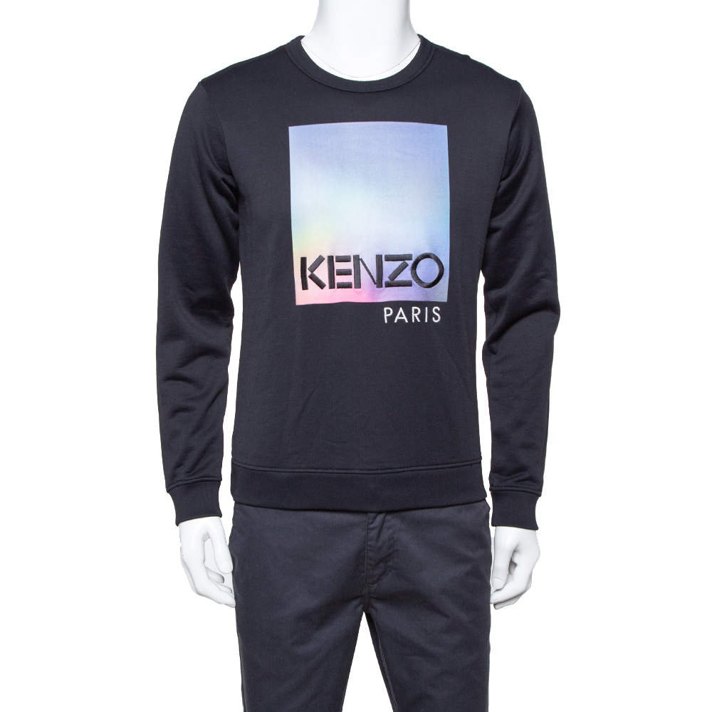 مملوكة مسبقًا سويتشيرت كنزو رقبة مستديرة نورثن لايت تريكو أسود S