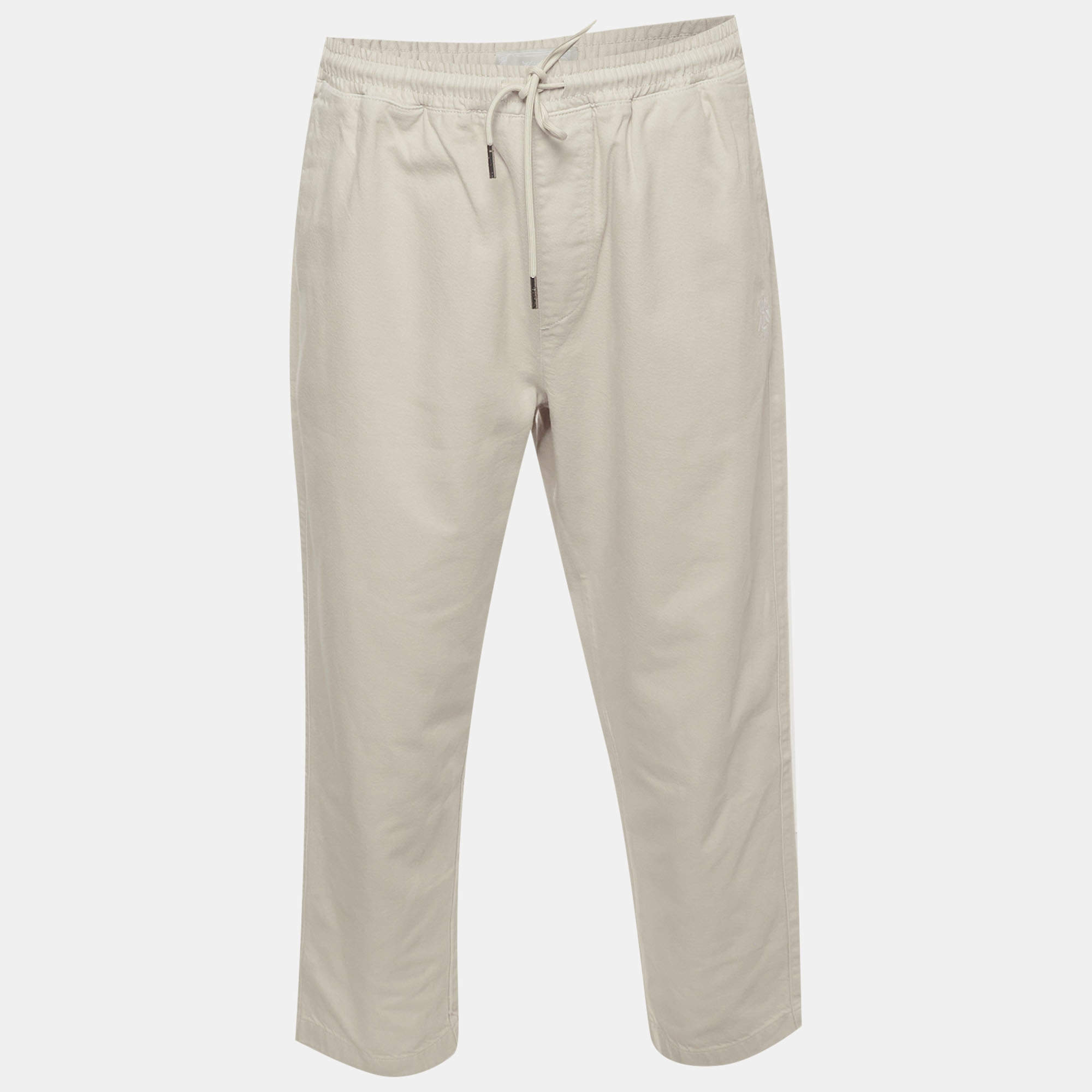 مملوكة مسبقًا بنطلون كيث غبردين كريمي بمقاس مريح مقاس كبير - لارج