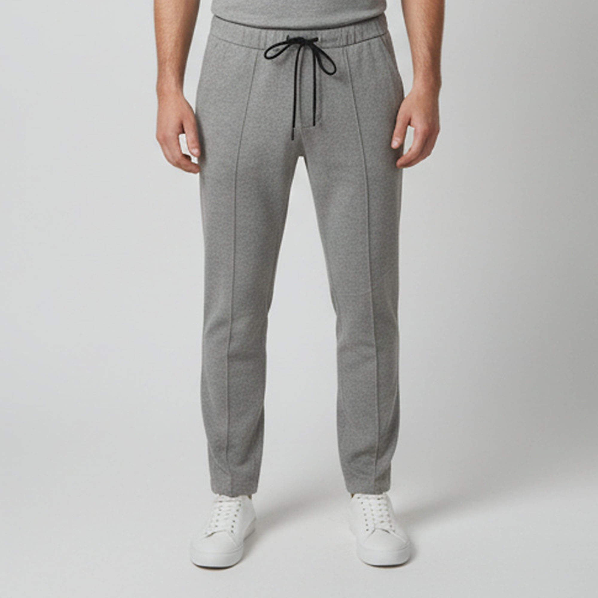 مملوكة مسبقًا Kith Grey Wool Blend Drawstring Trousers L