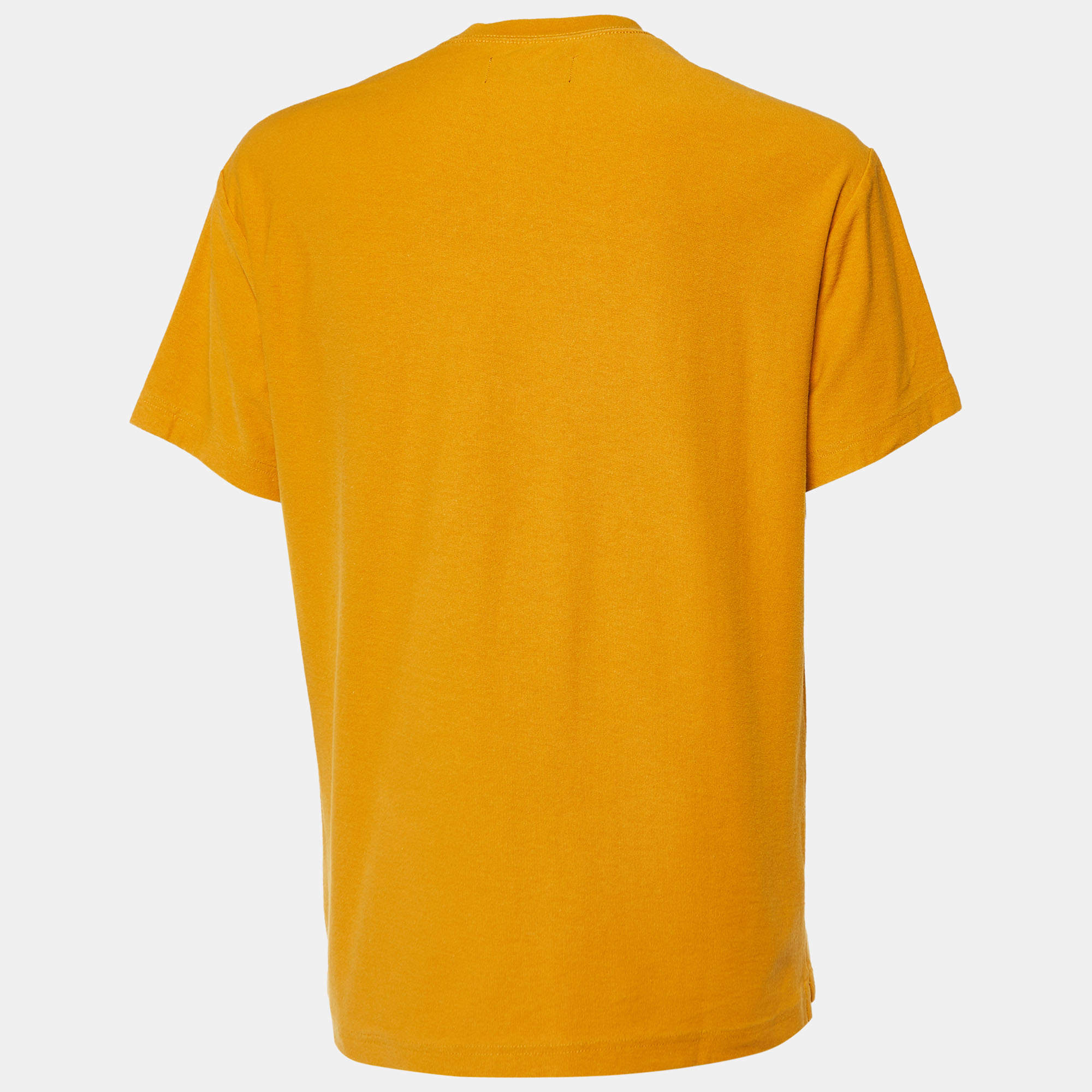 Tシャツ・カットソー Yellow Silk Sheer Fine Knit T-Shirt CREW-NECK COTTON T-SHIRT - LIGHT YELLOW | COS