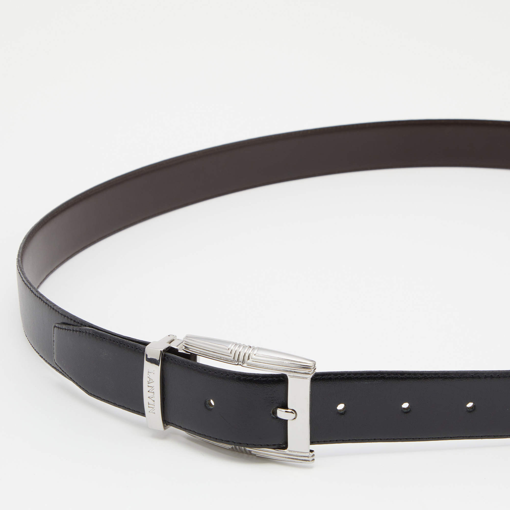 Lanvin Logo-Buckle Belt - Black for Men