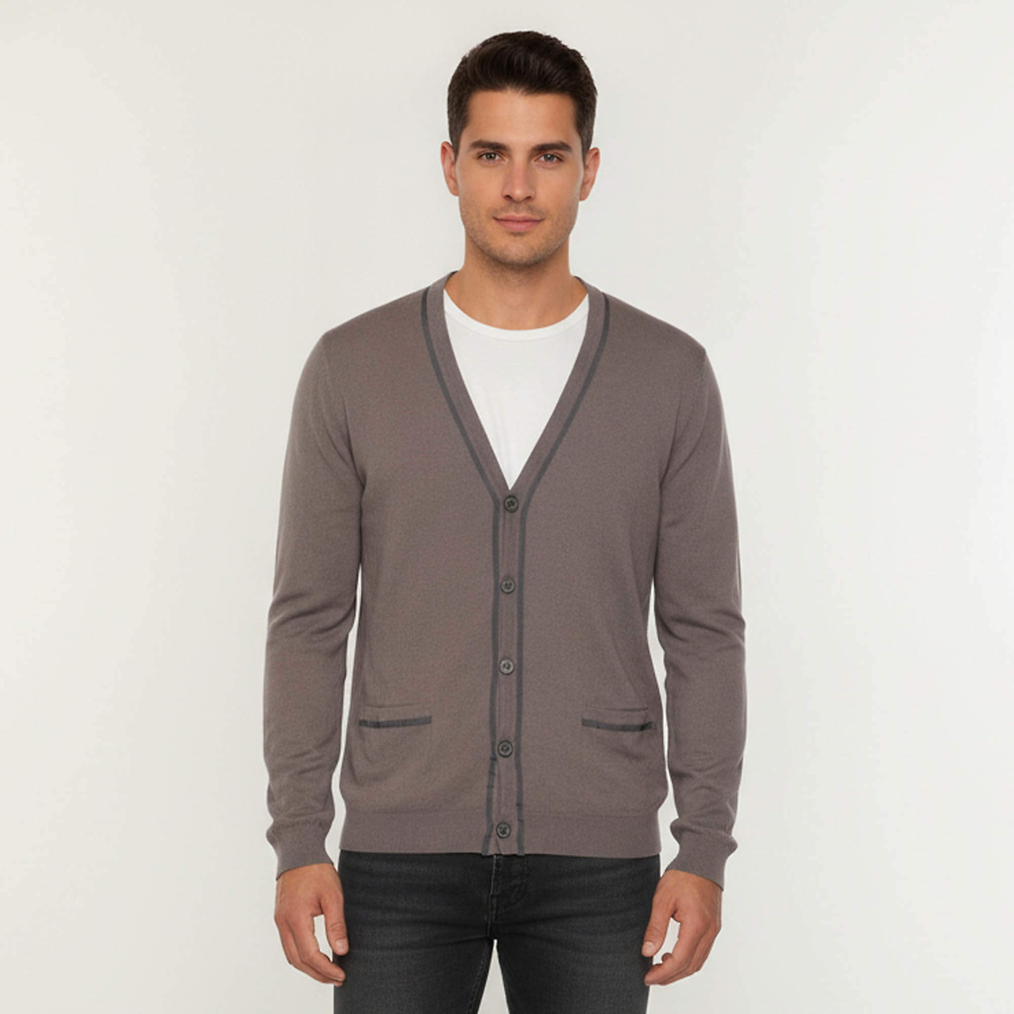 مملوكة مسبقًا Lanvin Grey Wool Knit Cardigan XS