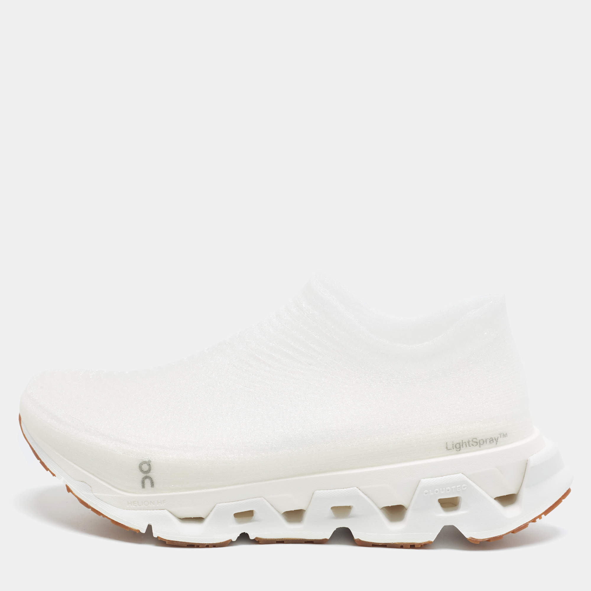 Pre Owned Loewe x On Cloudmonster Size 45 White LightSpray Rubber Slip On Sneakers