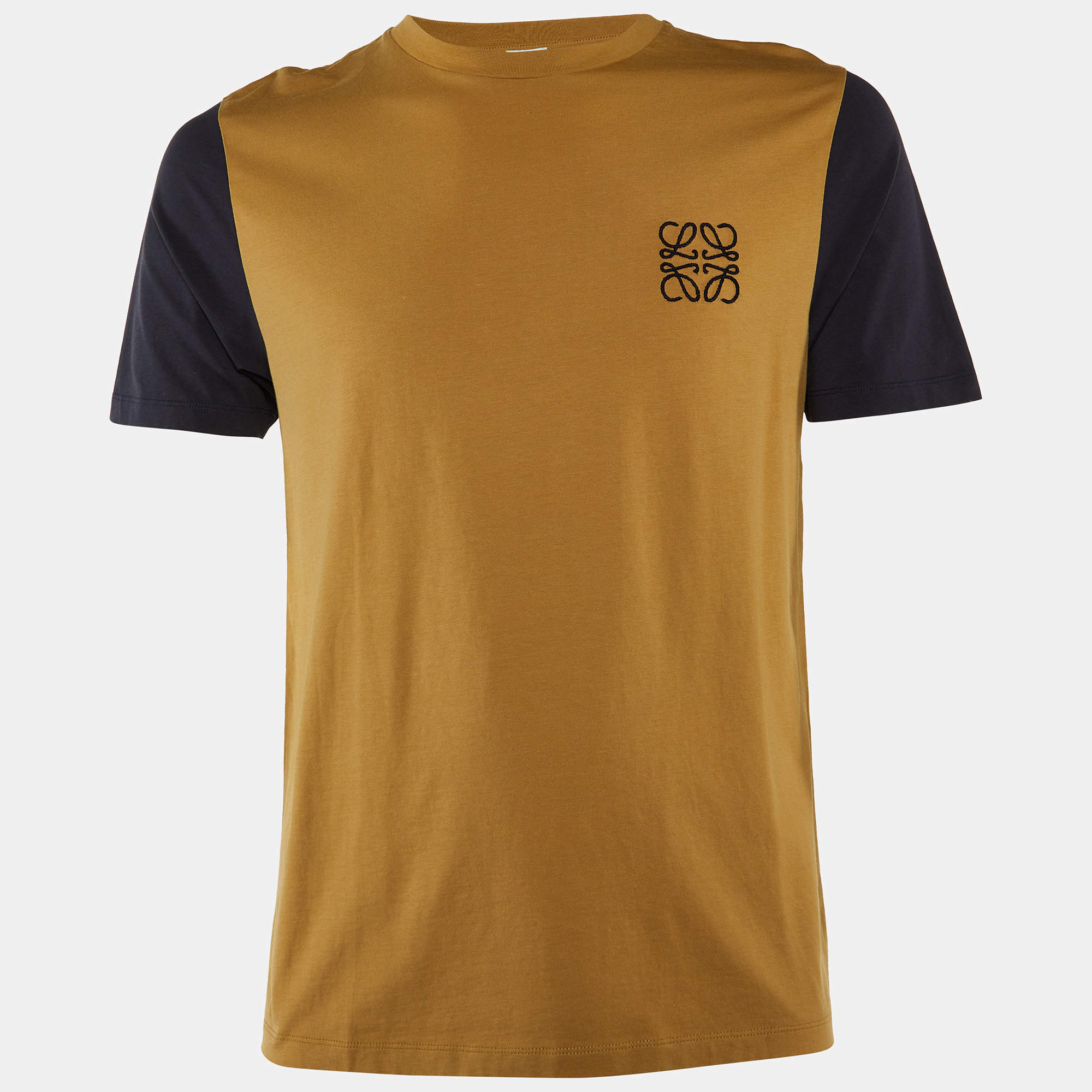 Pre Owned قميص لويفي أسود أناغرام قطن ياقة دائرية كبير