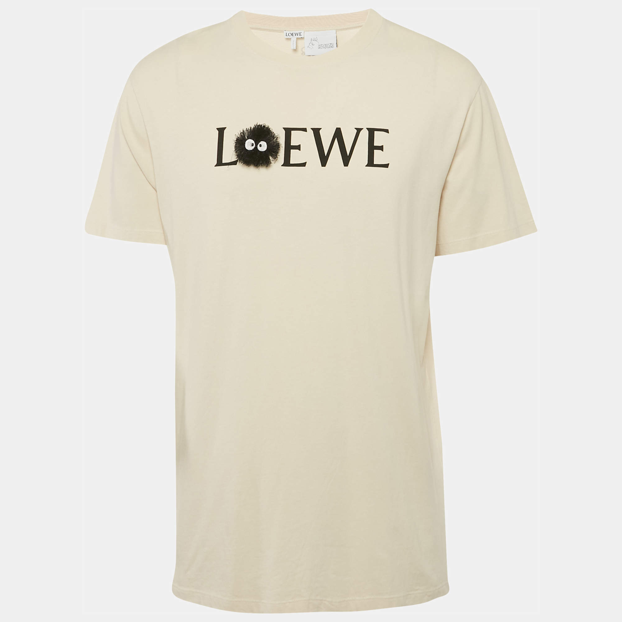 Pre Owned Loewe X Studio Ghibli Beige Printed Jersey T-Shirt M