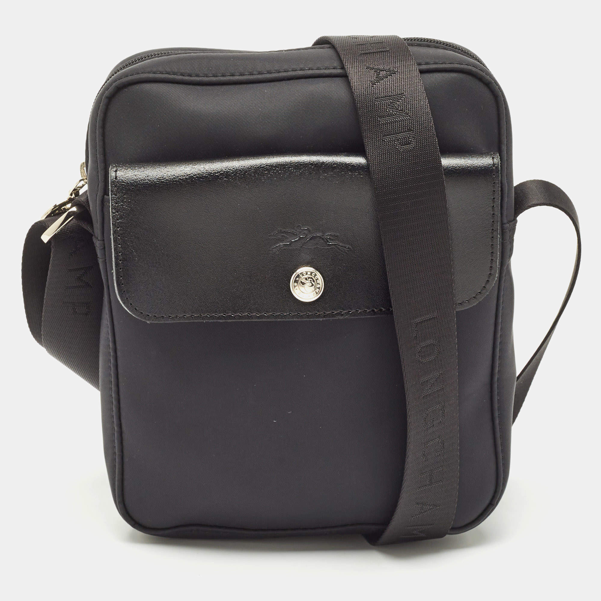 Longchamp Black Nylon Crossbody Bag