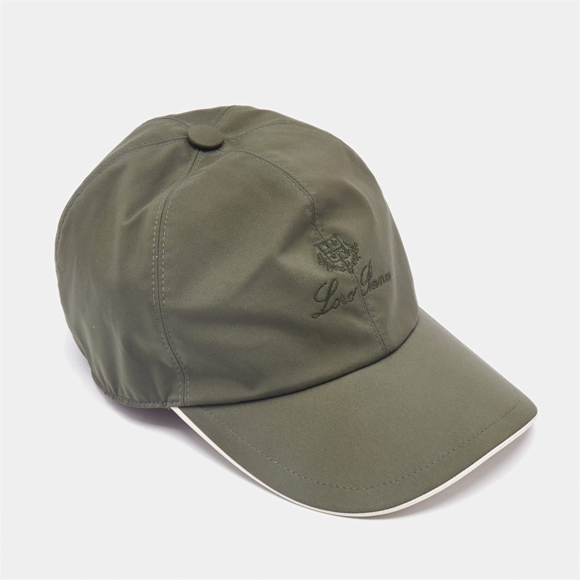 Loro Piana Military Green Microfibre Storm System Baseball Cap S