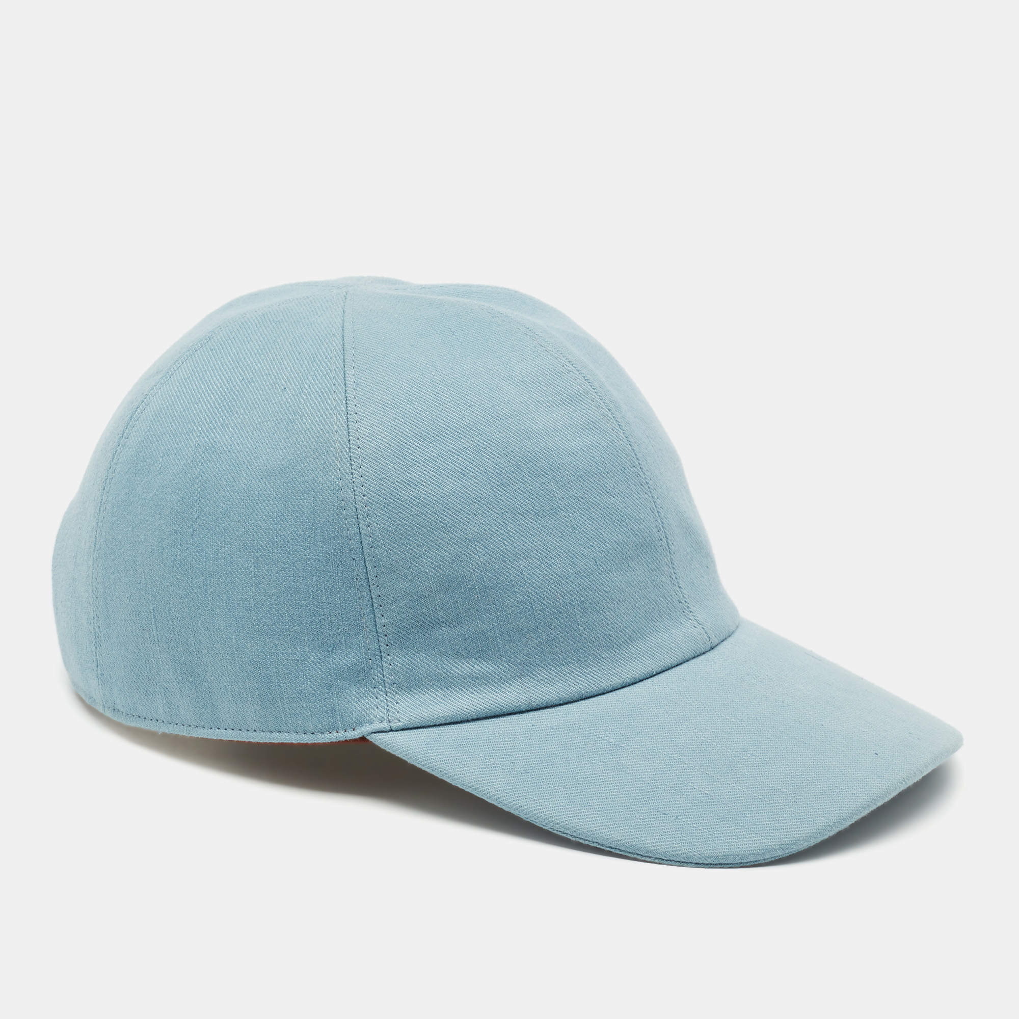 Pre Owned Loro Piana Light Blue Rain System Baseball Cap S