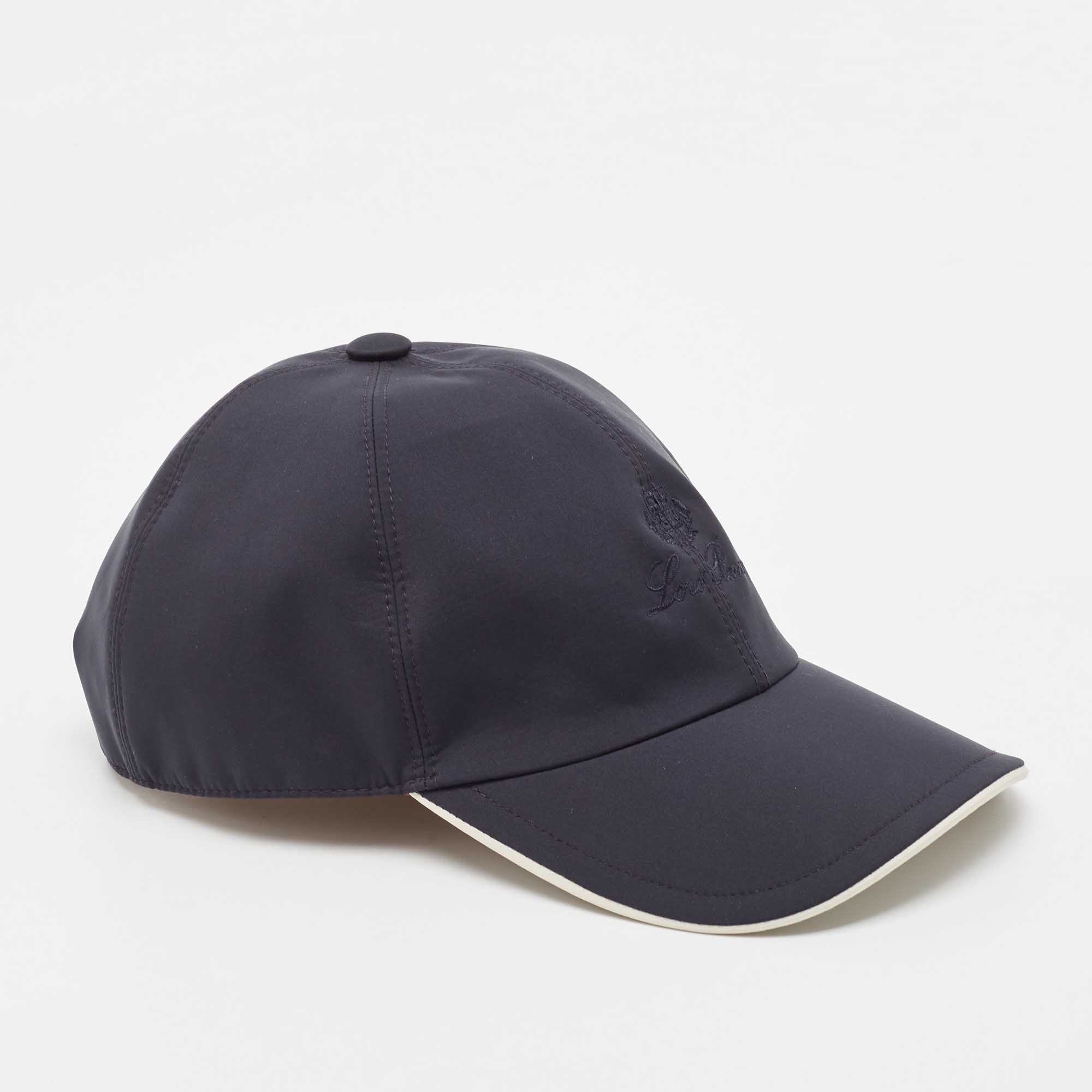 Pre Owned Loro Piana Navy Blue/Ivory Storm System Baseball Cap M