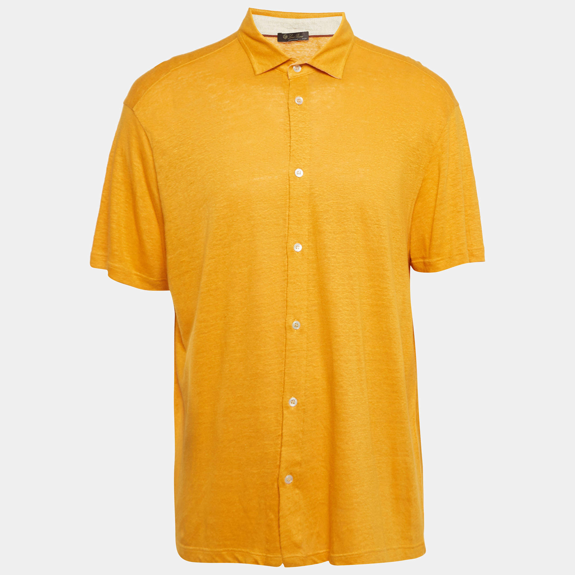 Loro Piana Yellow Flax Polo T-Shirt 3XL