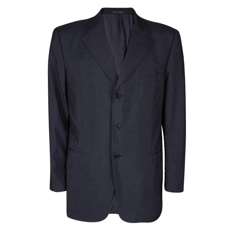  Loro Piana Navy Blue Wool Renoma Blazer 3XL