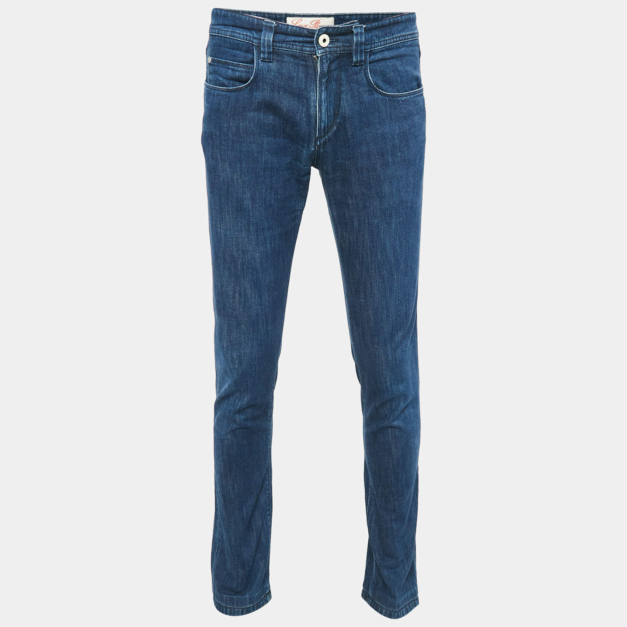 Pre Owned Loro Piana Blue Denim 5 Tasche Slim Jeans S Waist 32"