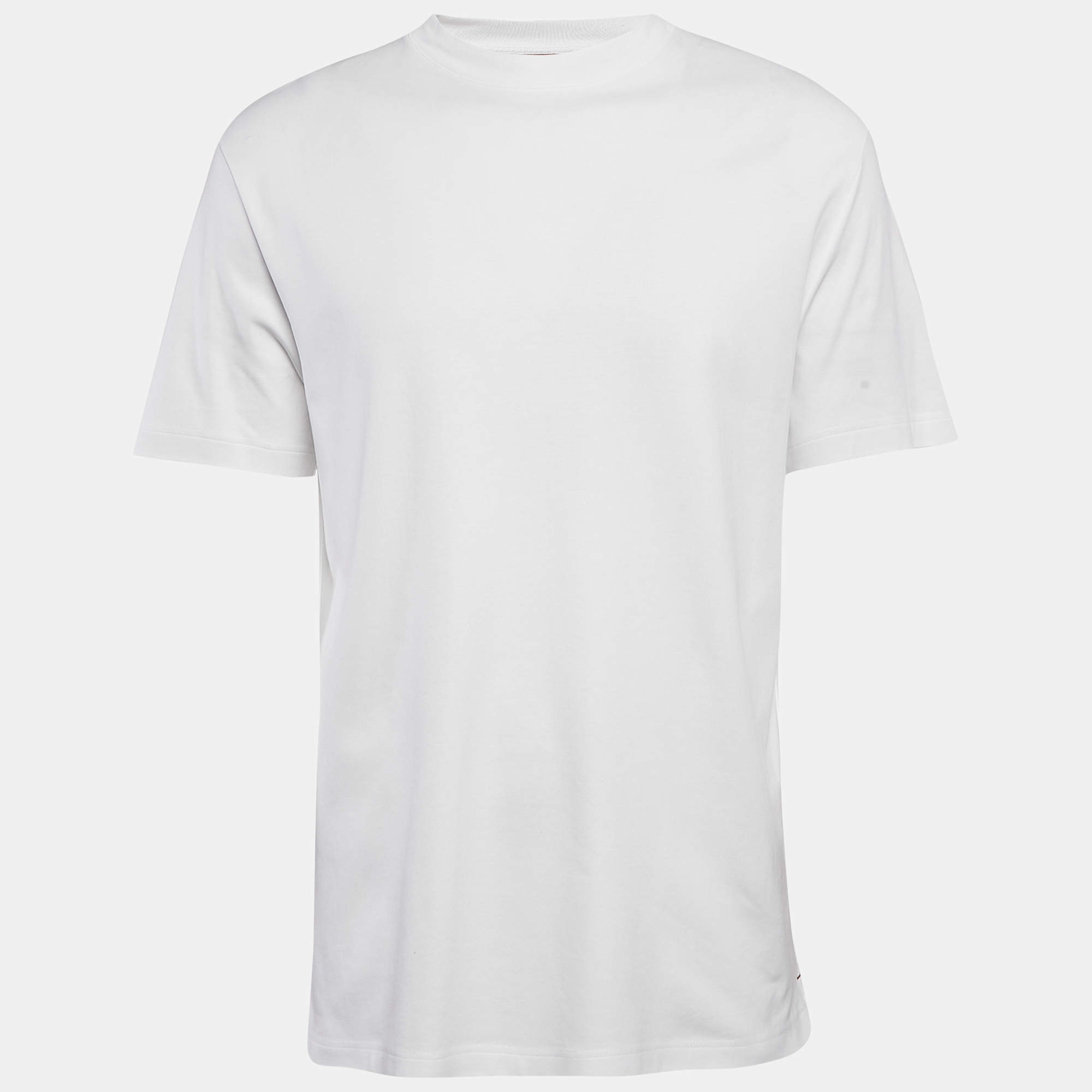 Pre Owned Loro Piana White Cotton Crew Neck T-Shirt XL