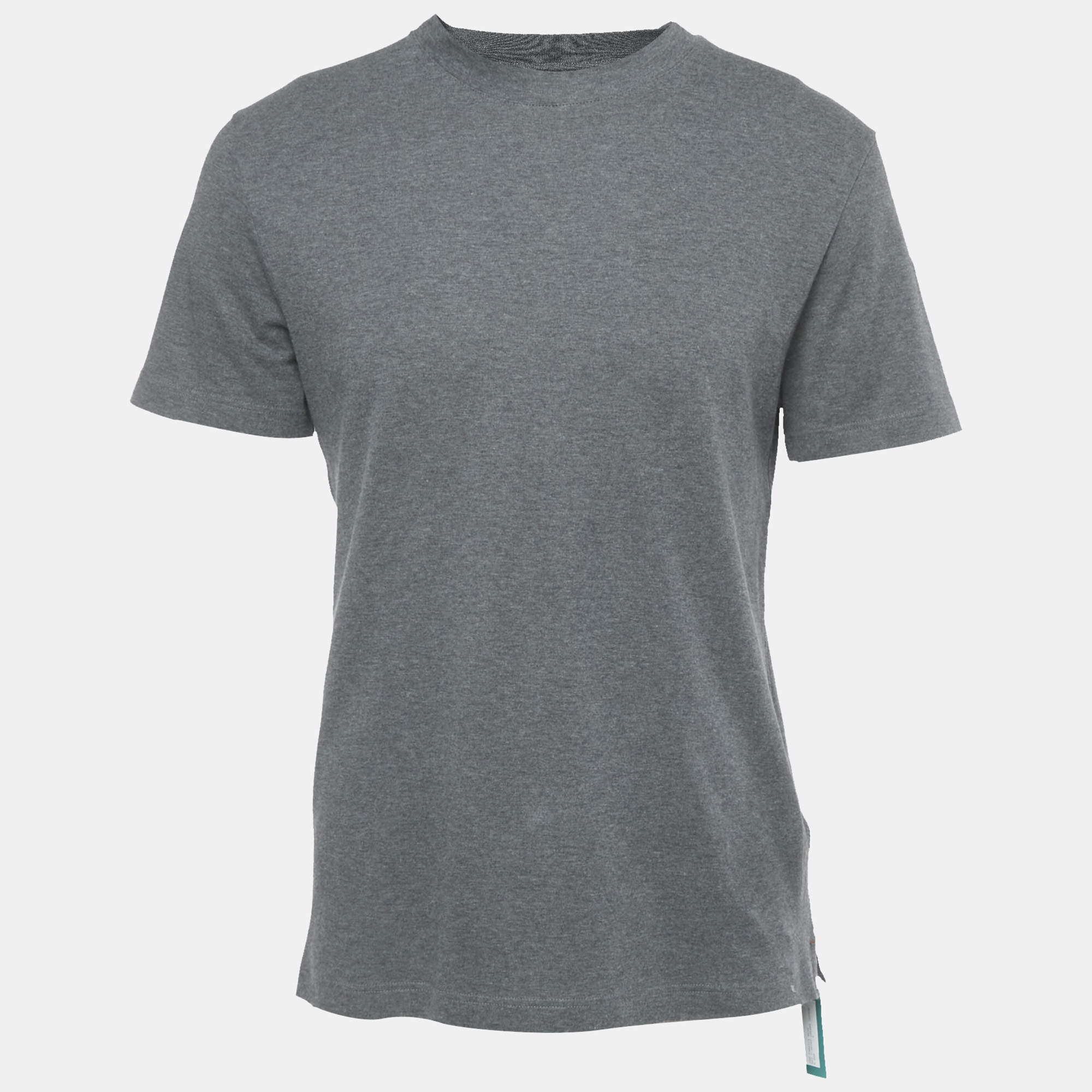 Pre Owned Loro Piana Grey Cotton Ray T-Shirt S