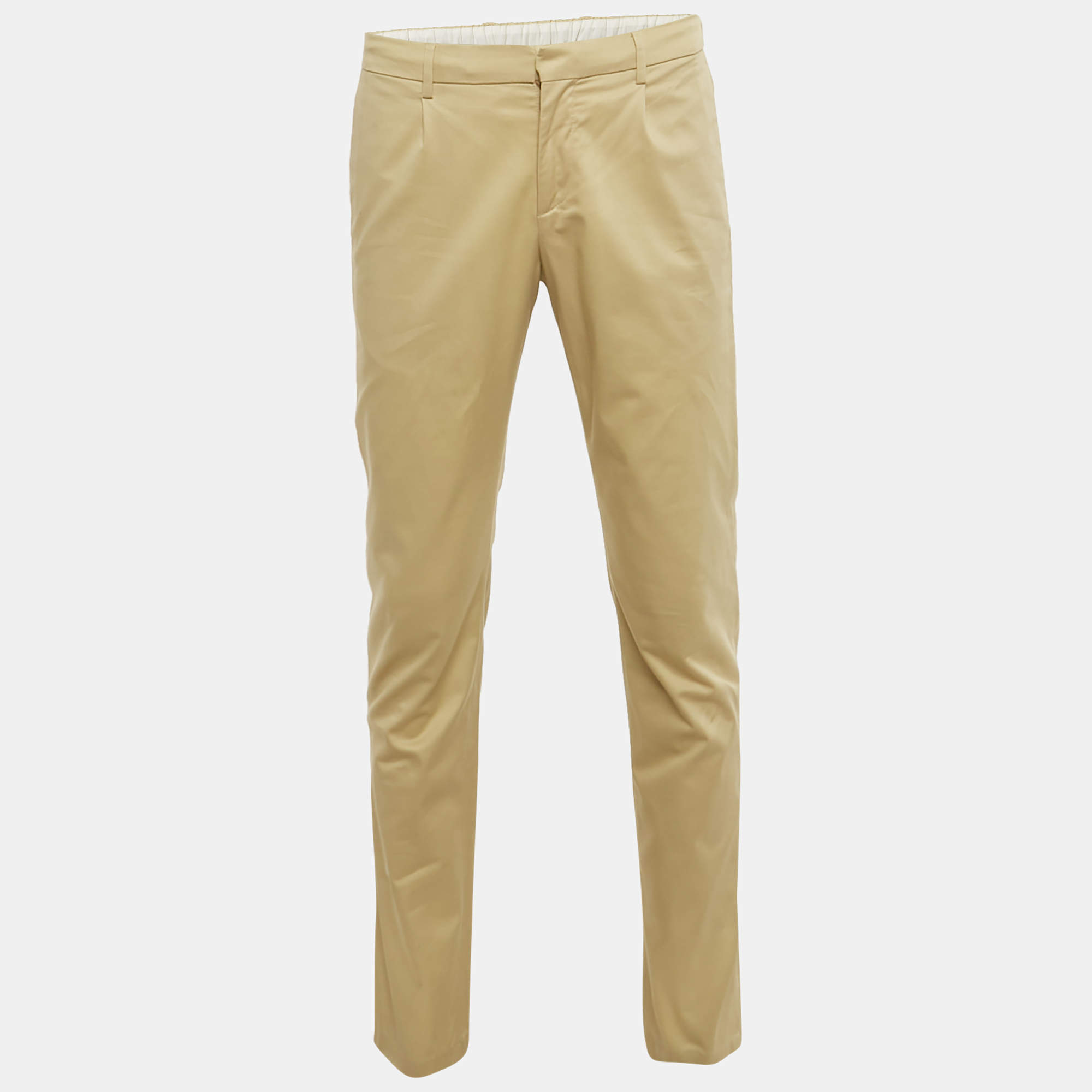 Pre Owned Loro Piana Beige Cotton Pants M