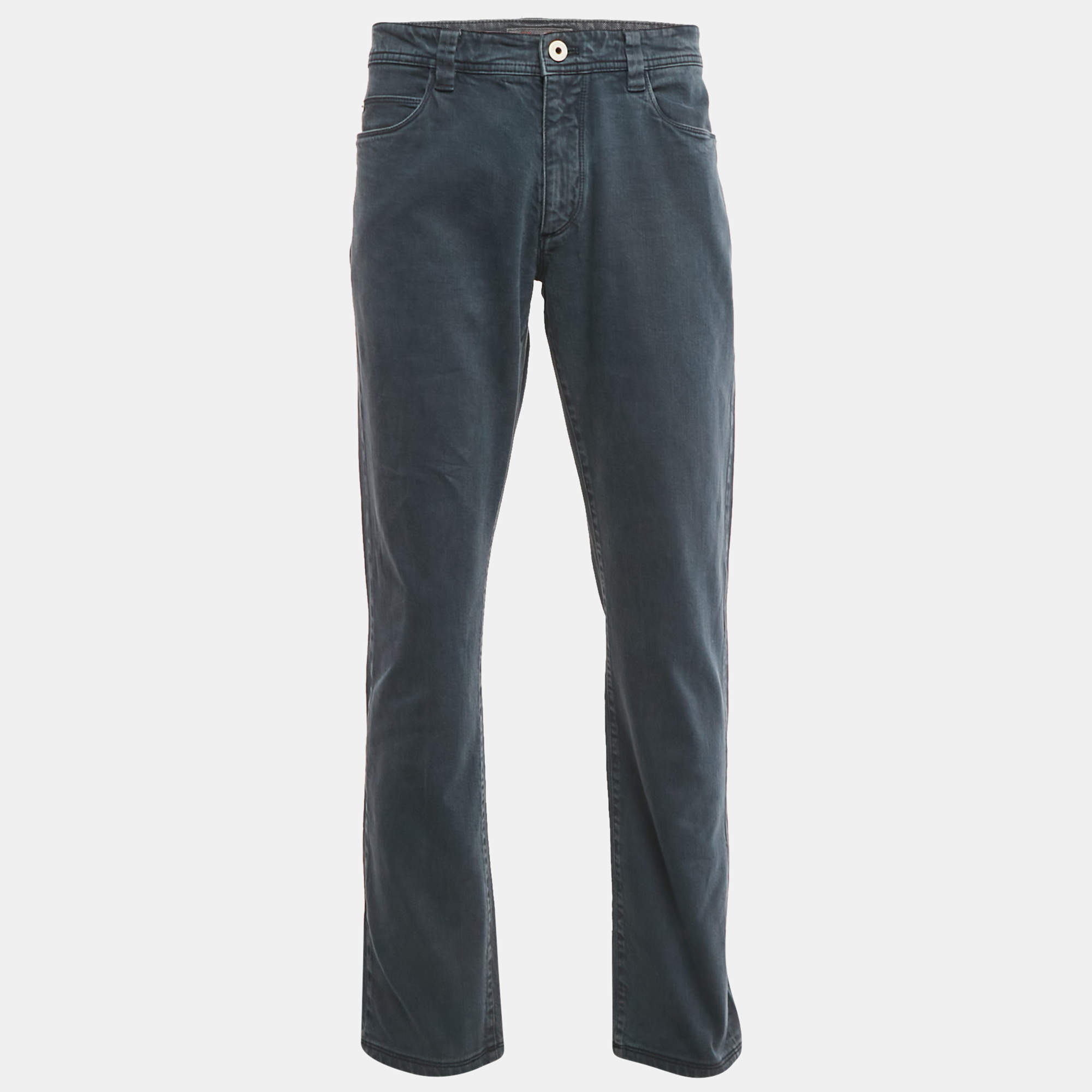 Pre Owned Loro Piana Blue Denim Regular Fit Pants XXL