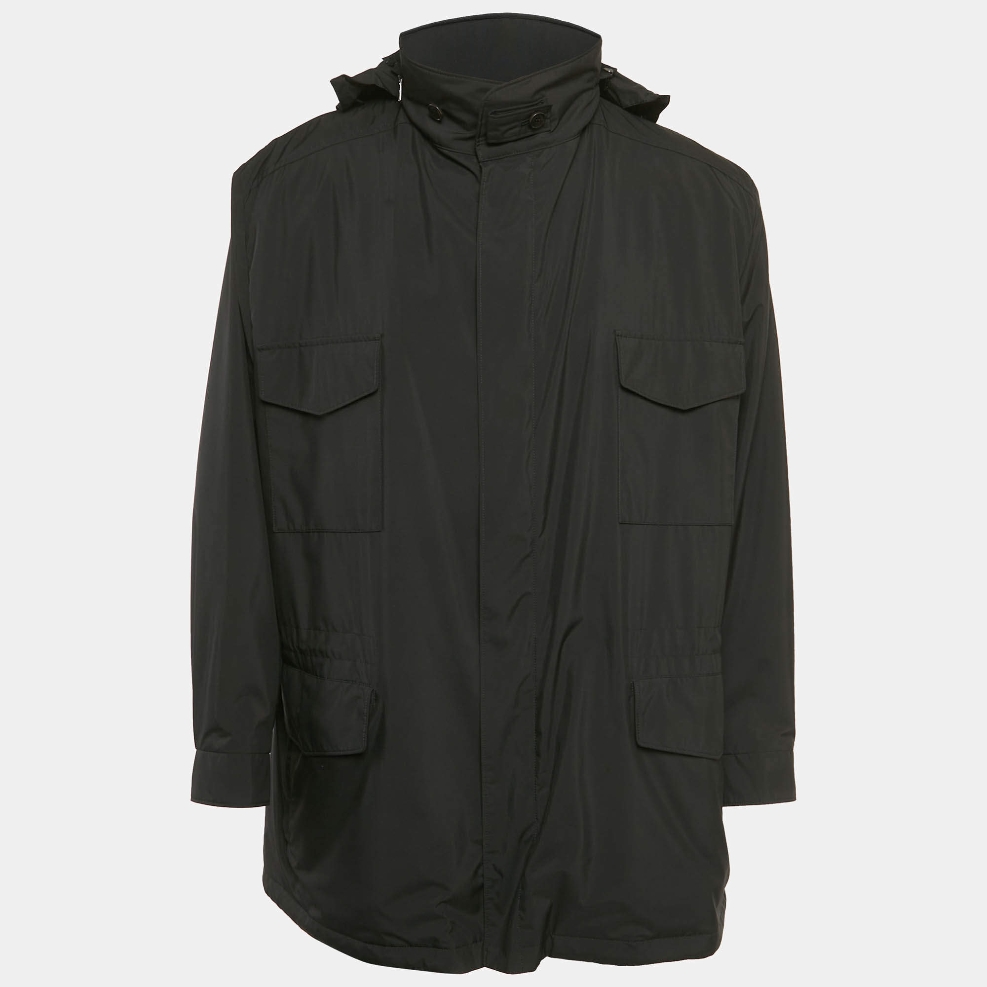 مملوكة مسبقًا Loro Piana Grey Synthetic Traveller Windmate Jacket 5XL