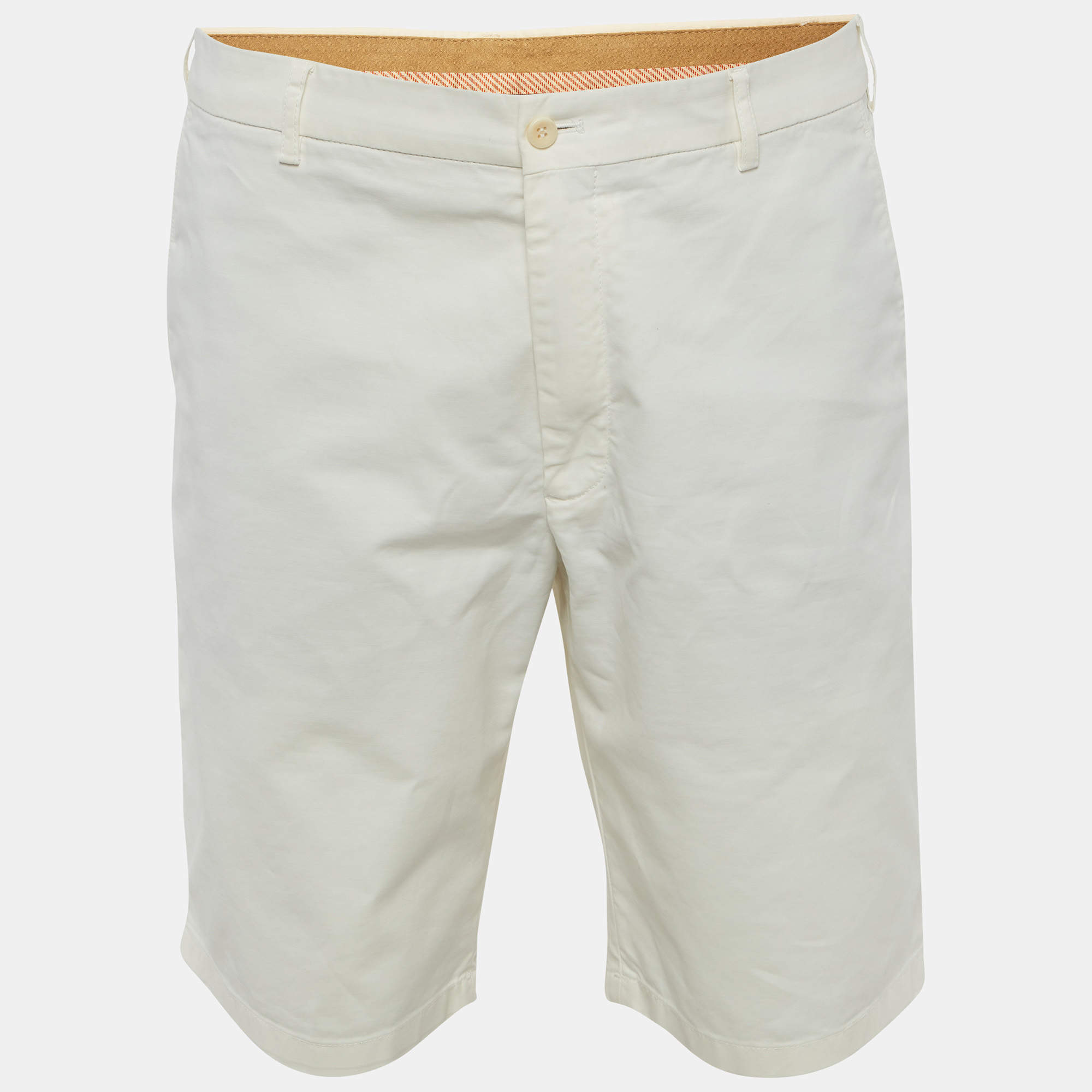 Pre Owned Loro Piana White Cotton Shorts XXXL