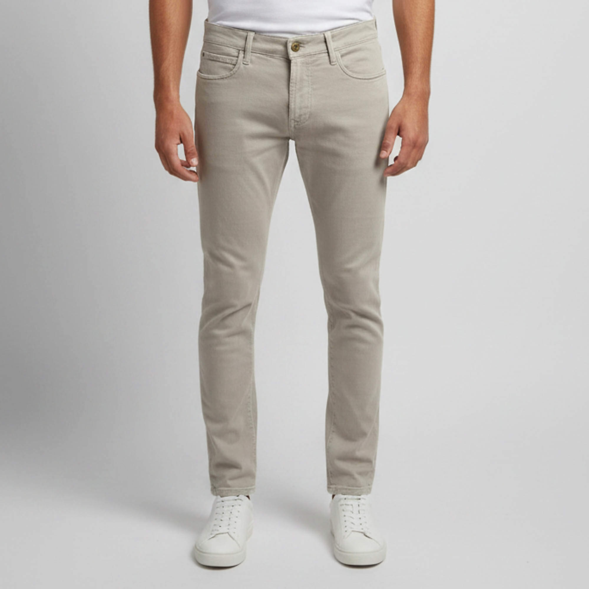 Pre Owned Loro Piana Grey Denim Doccio Slim Fit Jeans L/Waist 34" 
