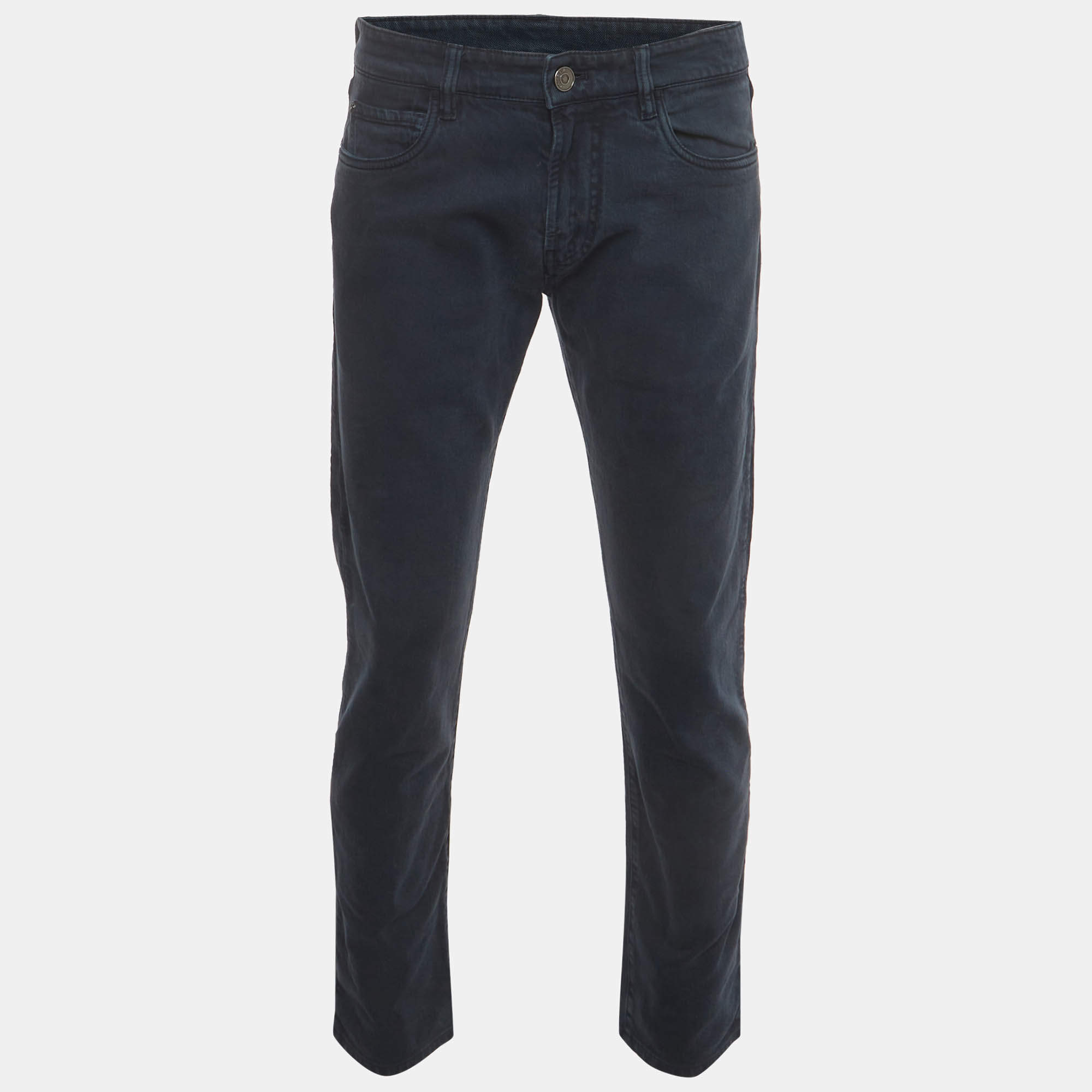 Pre Owned Loro Piana Blue Denim Slim Fit Quarona Jeans L/Waist 34" 