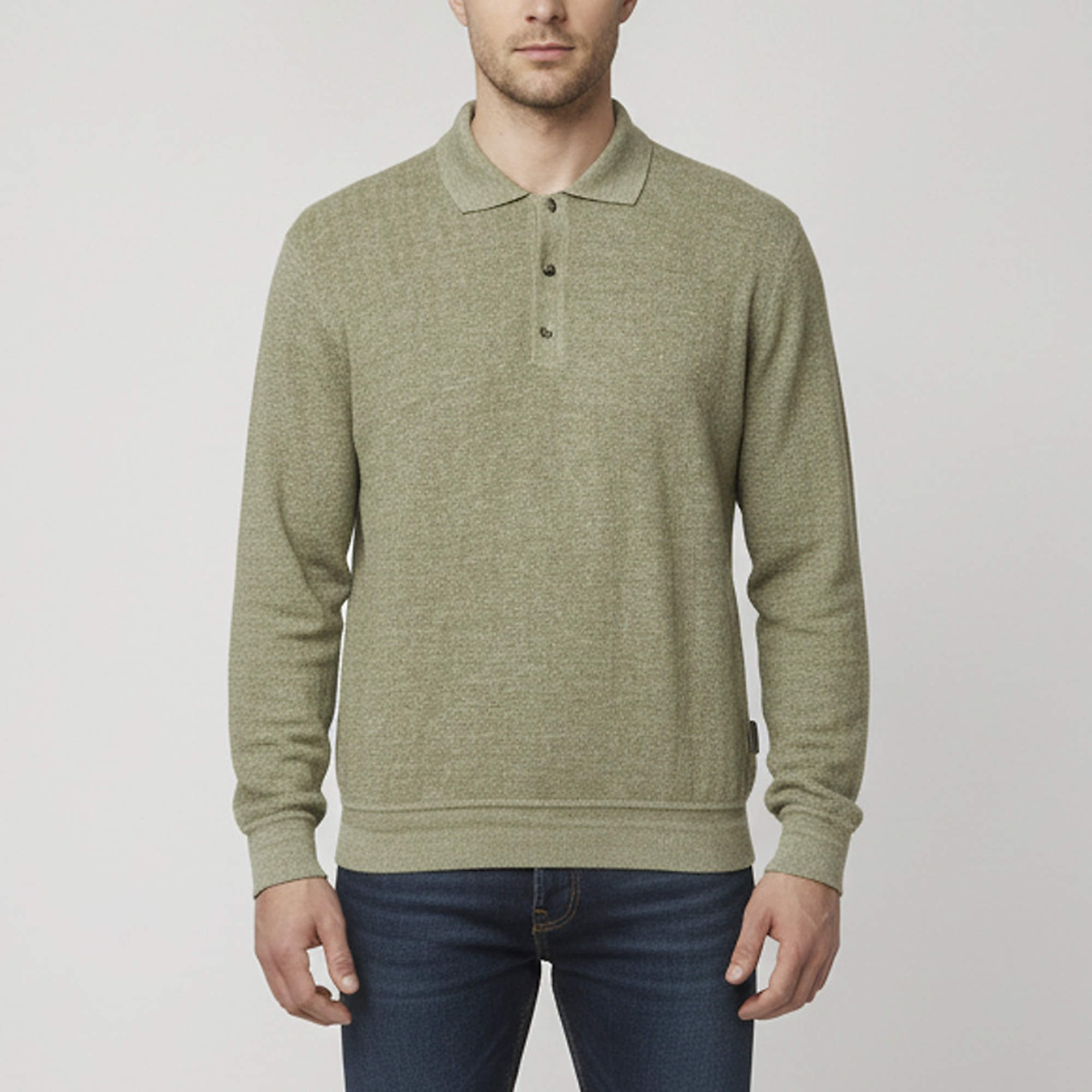 Pre Owned Loro Piana Green Wool Knit Cellina Polo Sweater L