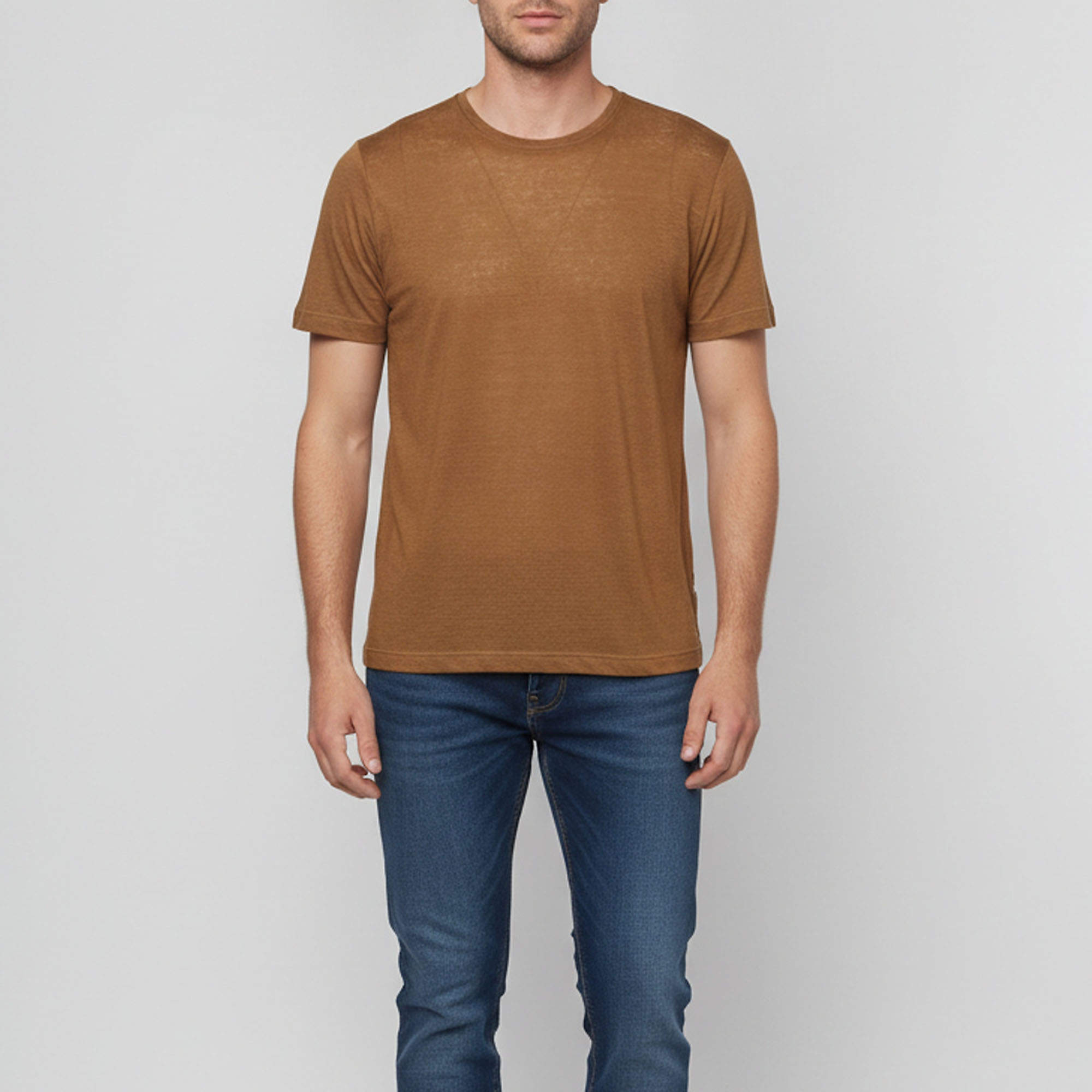 مملوكة مسبقًا Loro Piana Brown Linen Jersey Gargano T-Shirt XL