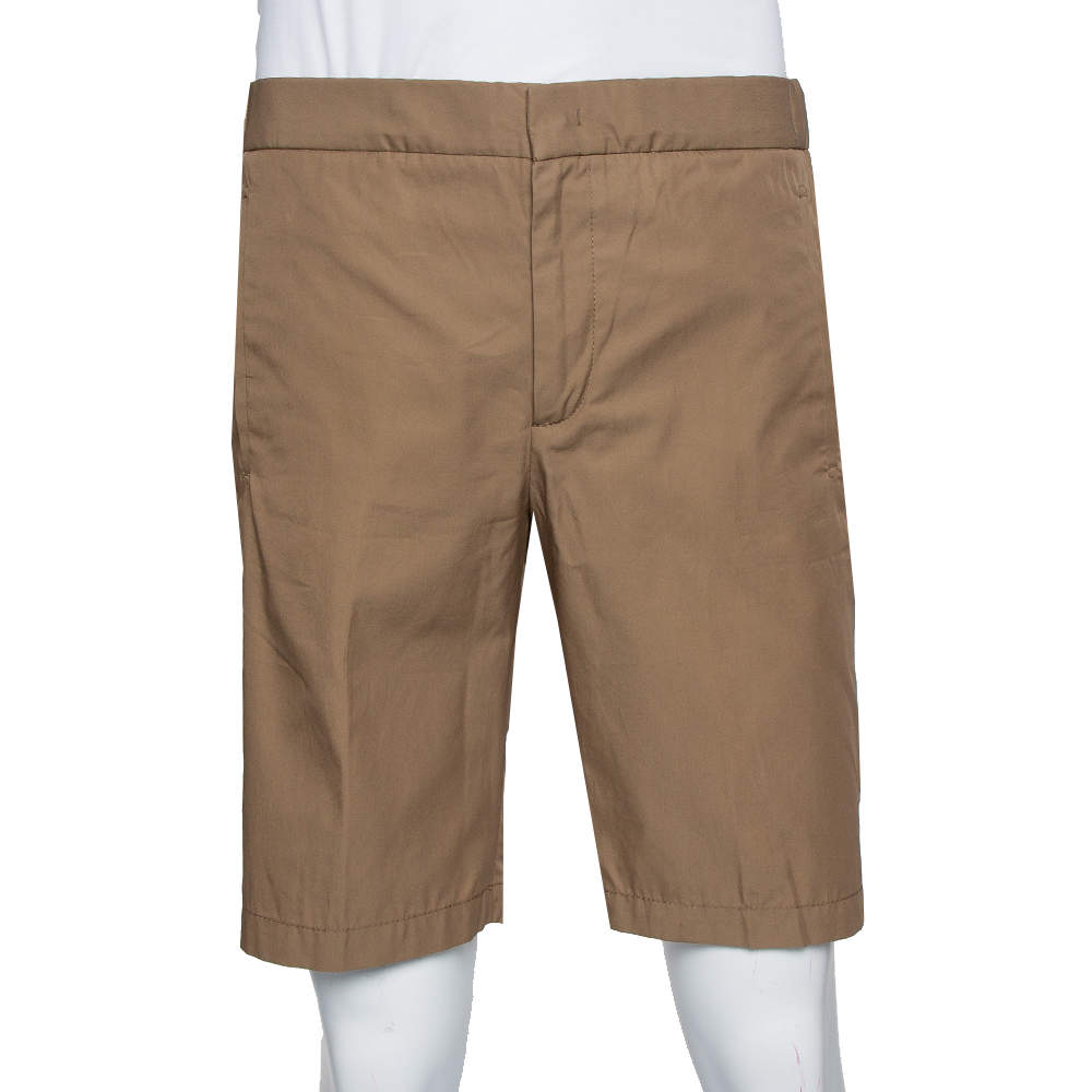 Pre Owned Loro Piana Brown Cotton Bermuda Shorts L