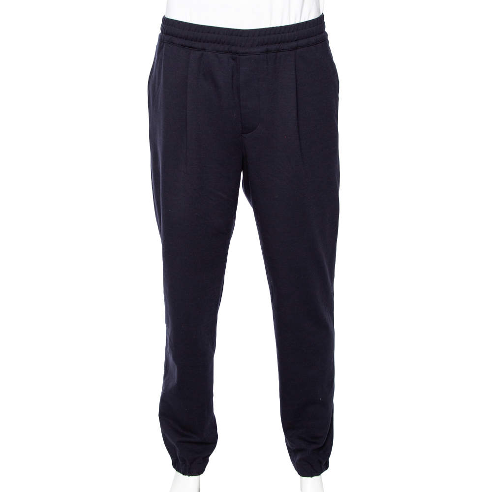 Pre Owned Loro Piana Navy Blue Wool Coulisse Joggers XXL 