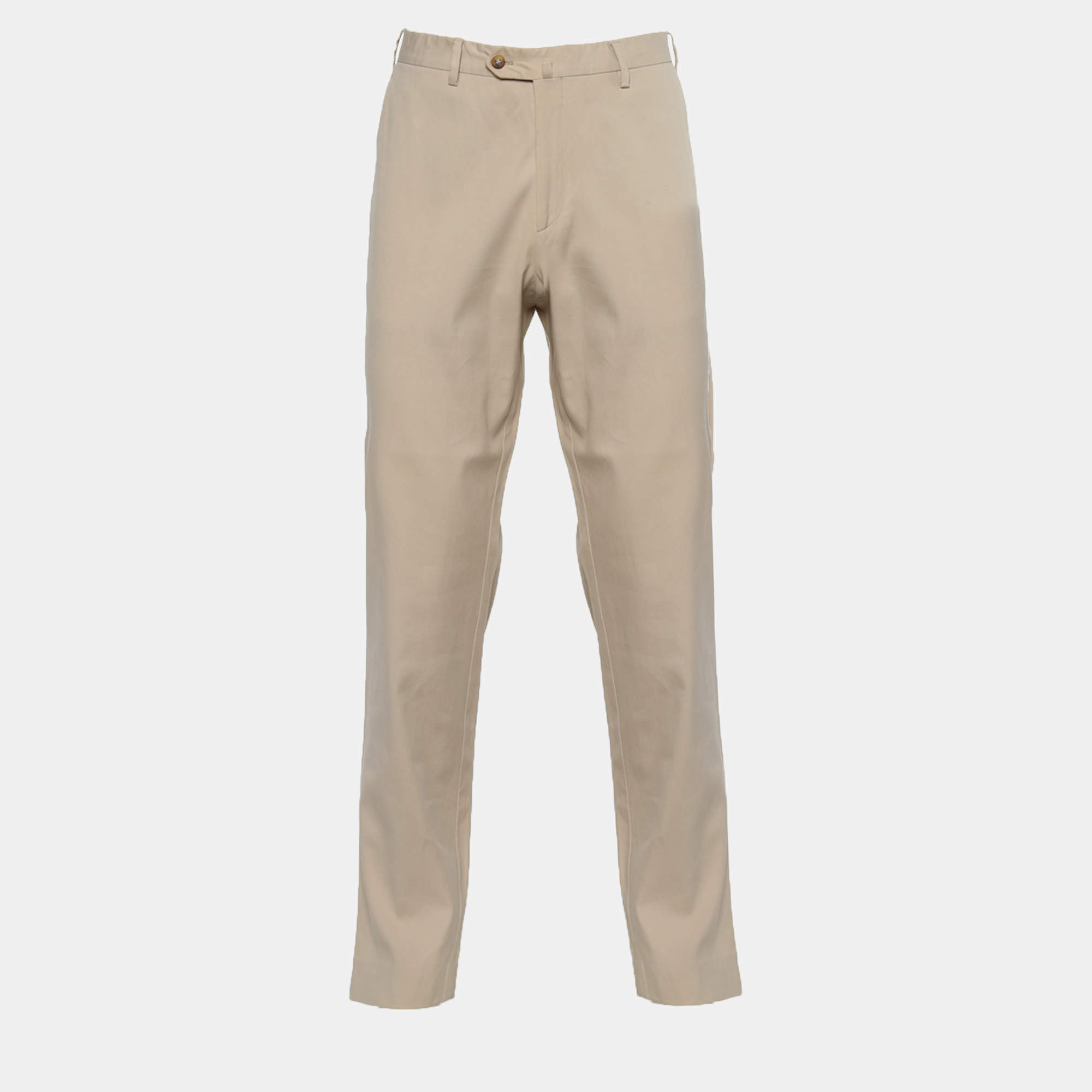 Pre Owned Loro Piana Beige Stretch Cotton Chino Trousers XXL