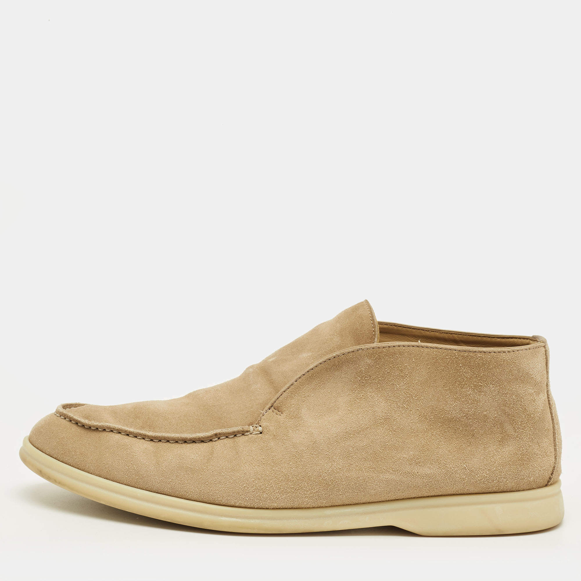 Pre Owned Loro Piana Open Walk Size 43 Brown Suede Ankle Length Boots