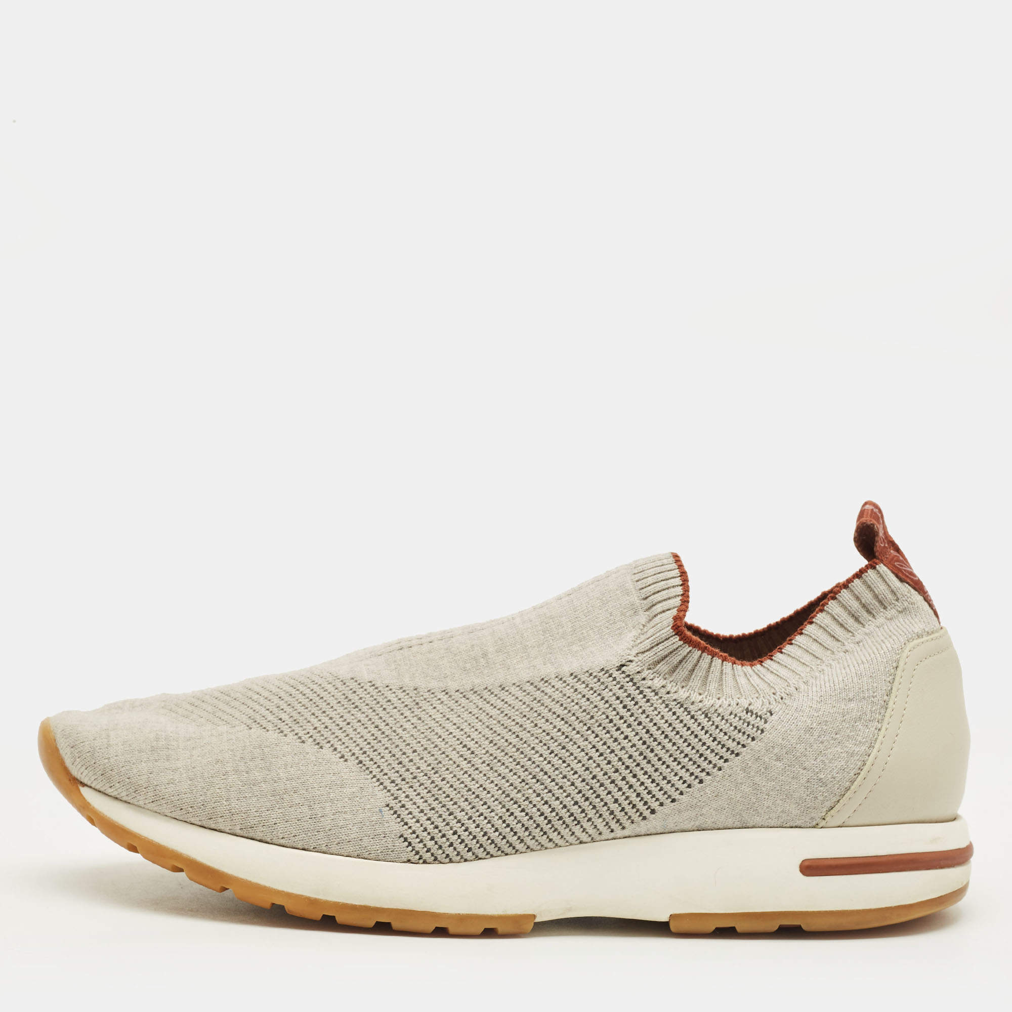 مملوكة مسبقًا حذاء رياضي لورو بيانا فلكسي ووك 360 قماش تريكو رمادي فاتح سليب أون مقاس 40