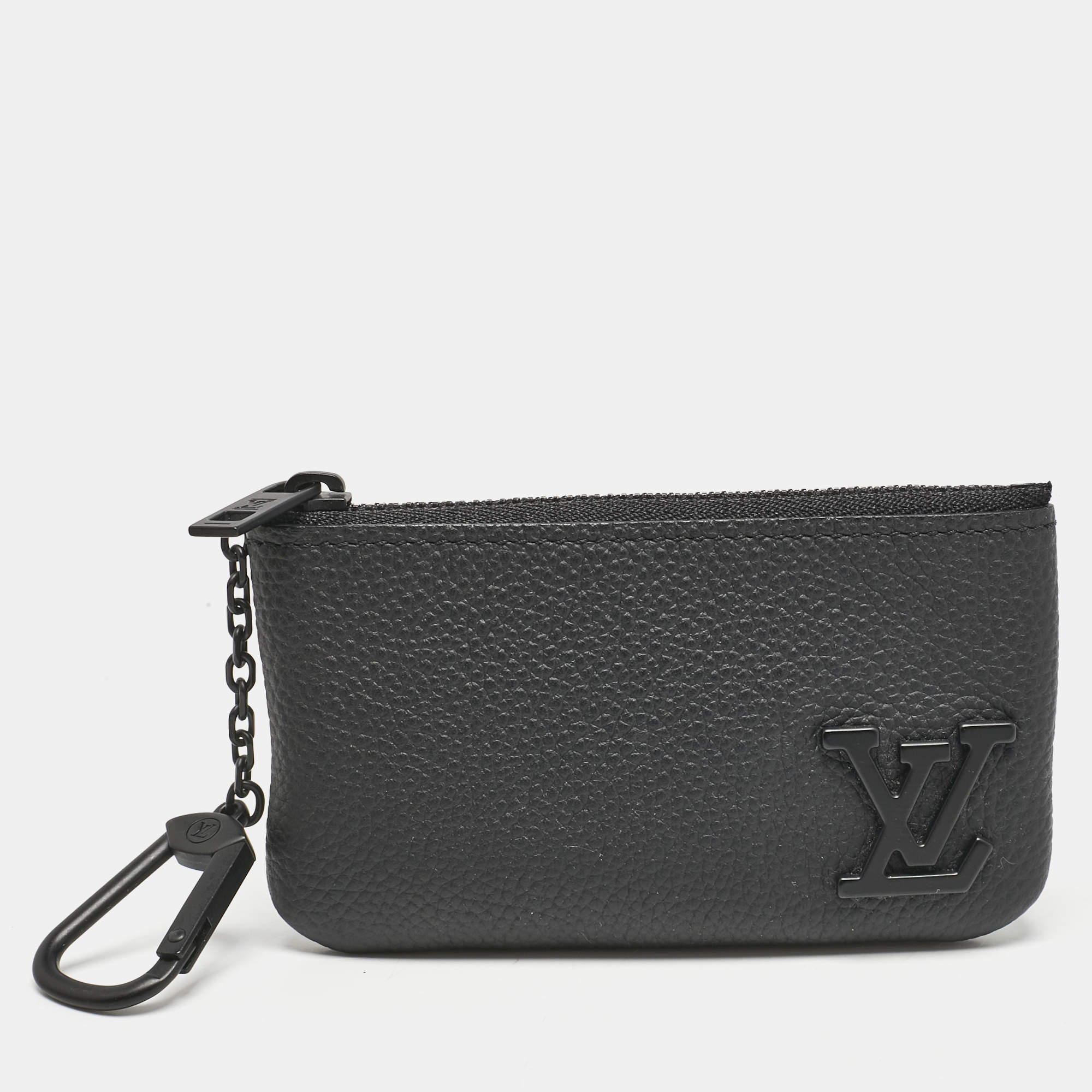 Louis Vuitton Black Aerogram Leather Key Pouch