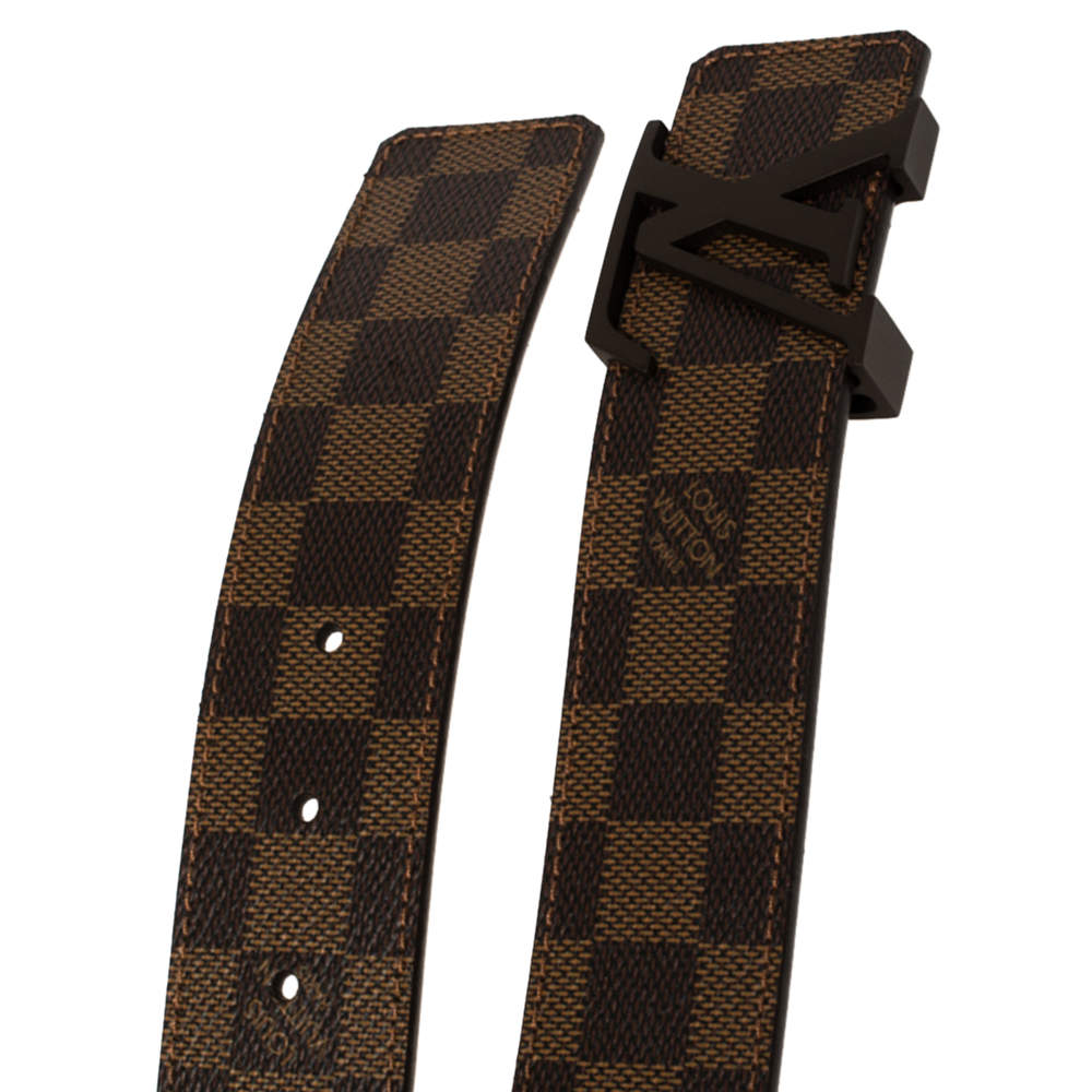 Initiales cloth belt Louis Vuitton Black size 90 cm in Cloth - 31264943