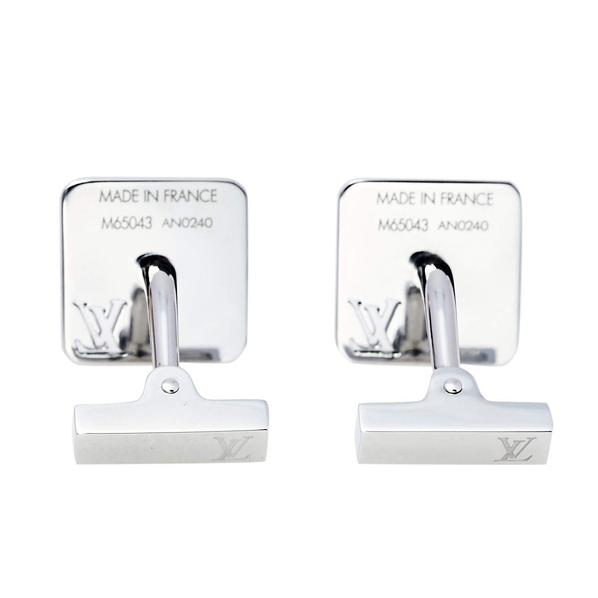 LOUIS VUITTON Steel Champs Elysees Cufflinks 195604