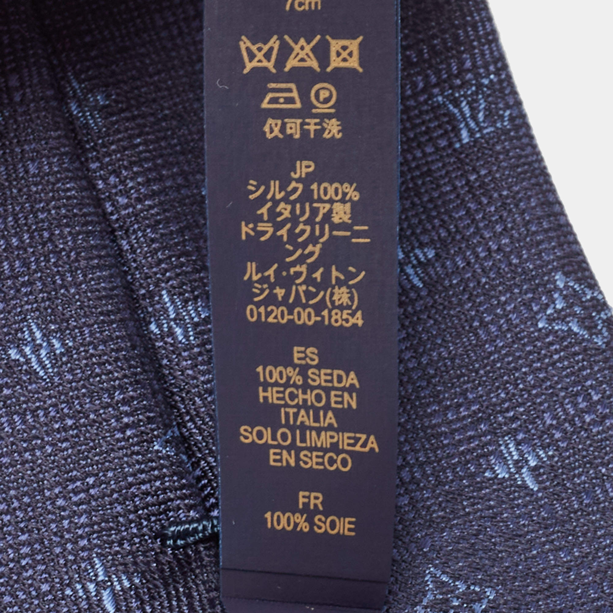 Silk tie Louis Vuitton Blue in Silk - 21291224