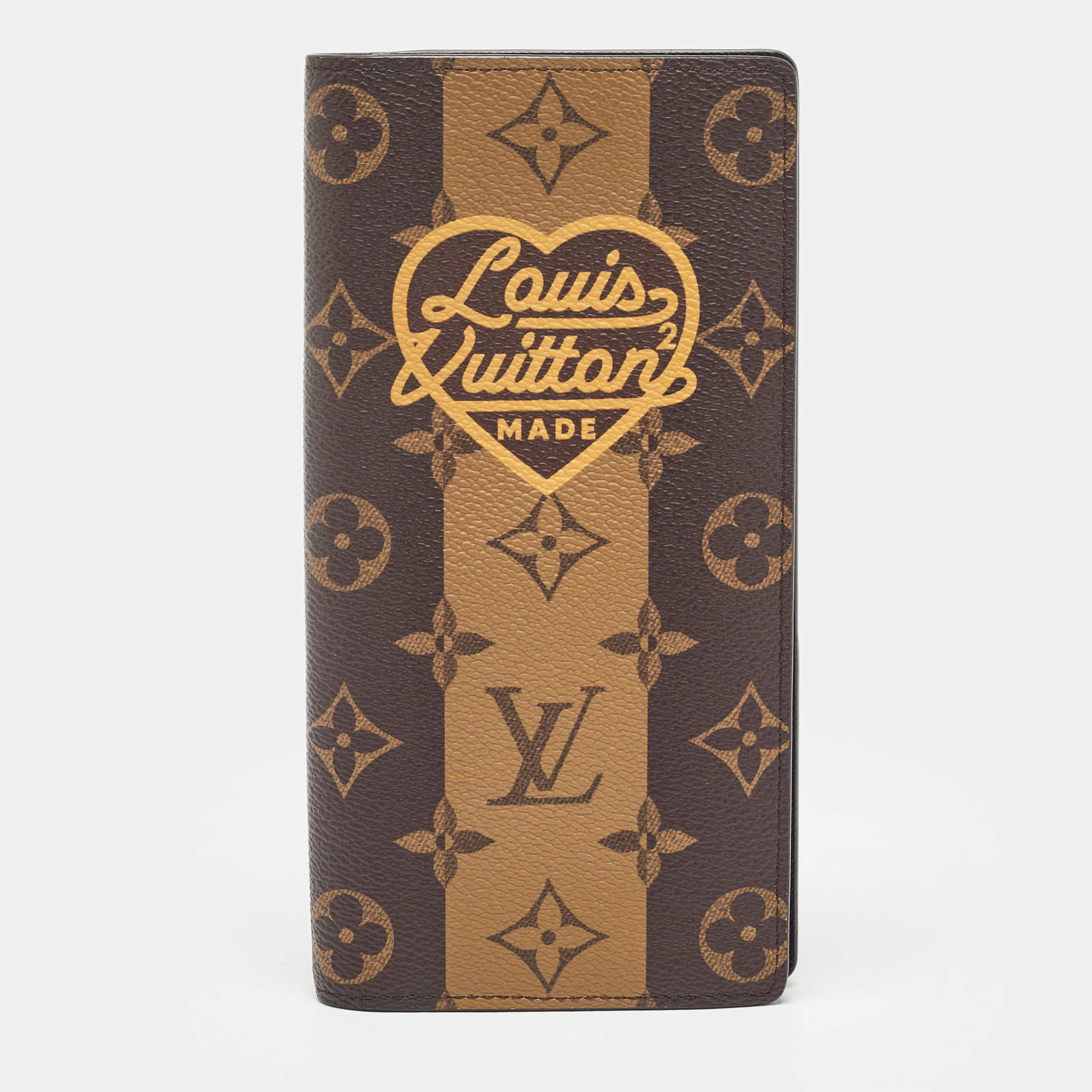 Louis Vuitton x Nigo Reverse Monogram Stripes Canvas Brazza Wallet