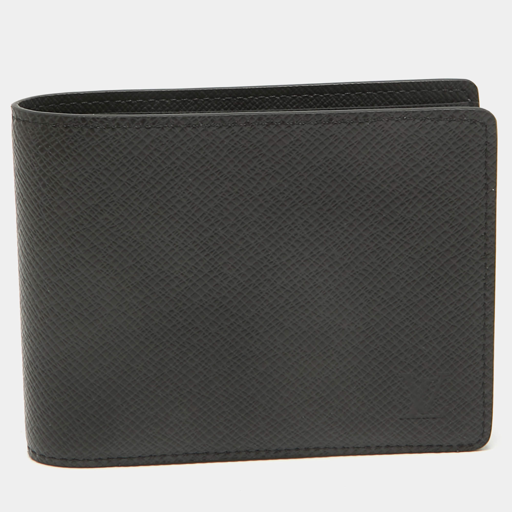 Louis Vuitton Black Taiga Leather Multiple Wallet