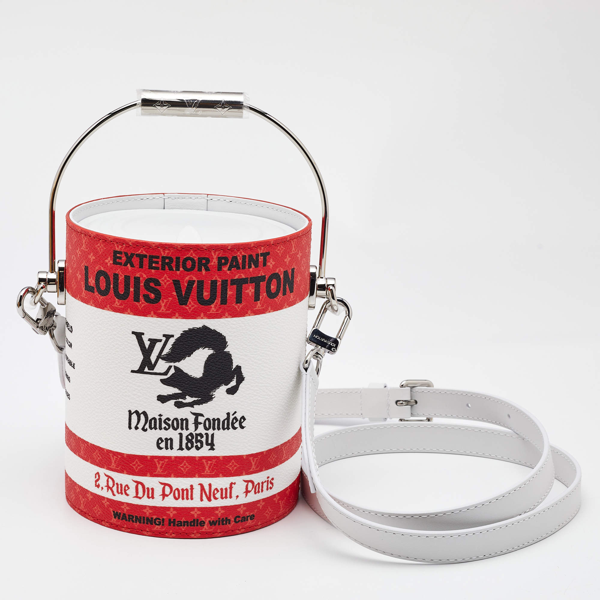 Louis Vuitton Red Monogram Canvas LV Paint Can Bag